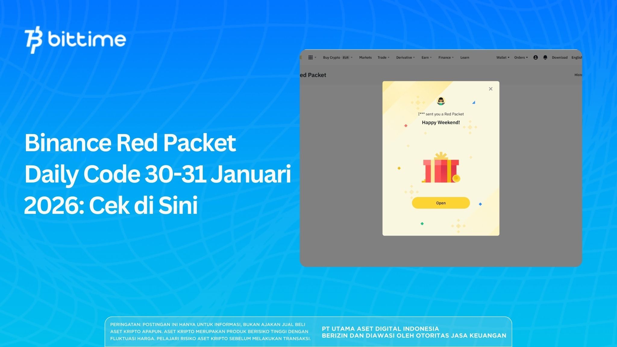 Binance Red Packet Daily Code 30-31 Januari 2026: Cek di Sini