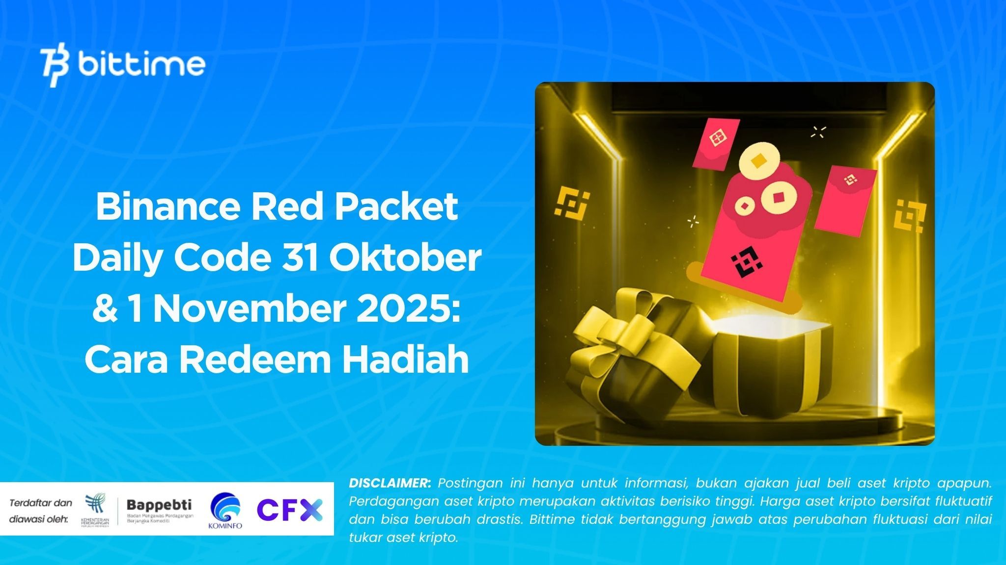 Binance Red Packet Daily Code 31 Oktober & 1 November 2025: Cara Redeem Hadiah