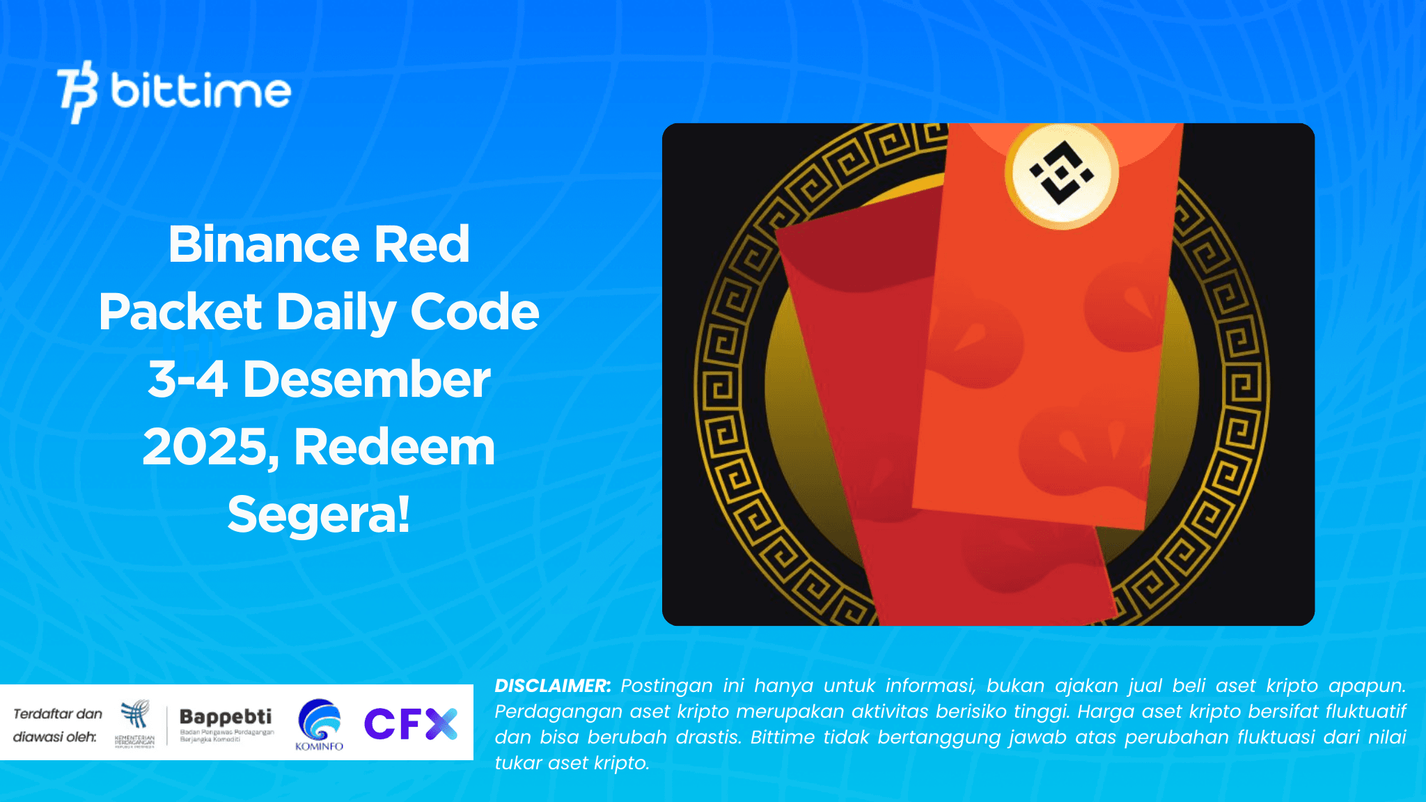 Binance Red Packet Daily Code 3-4 Desember 2025, Redeem Segera!