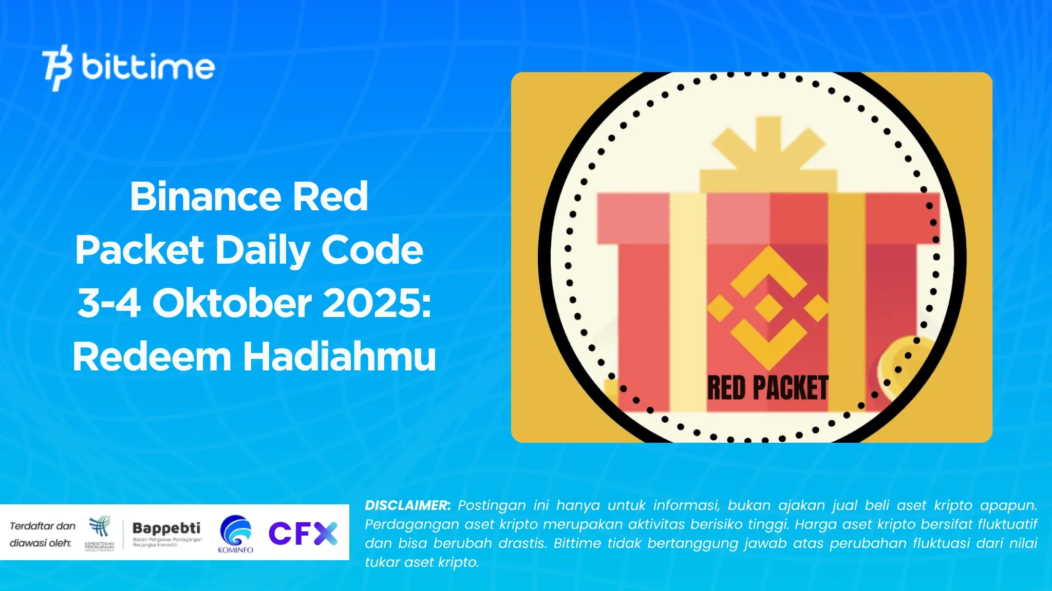Binance Red Packet Daily Code 3 Oktober 2025 