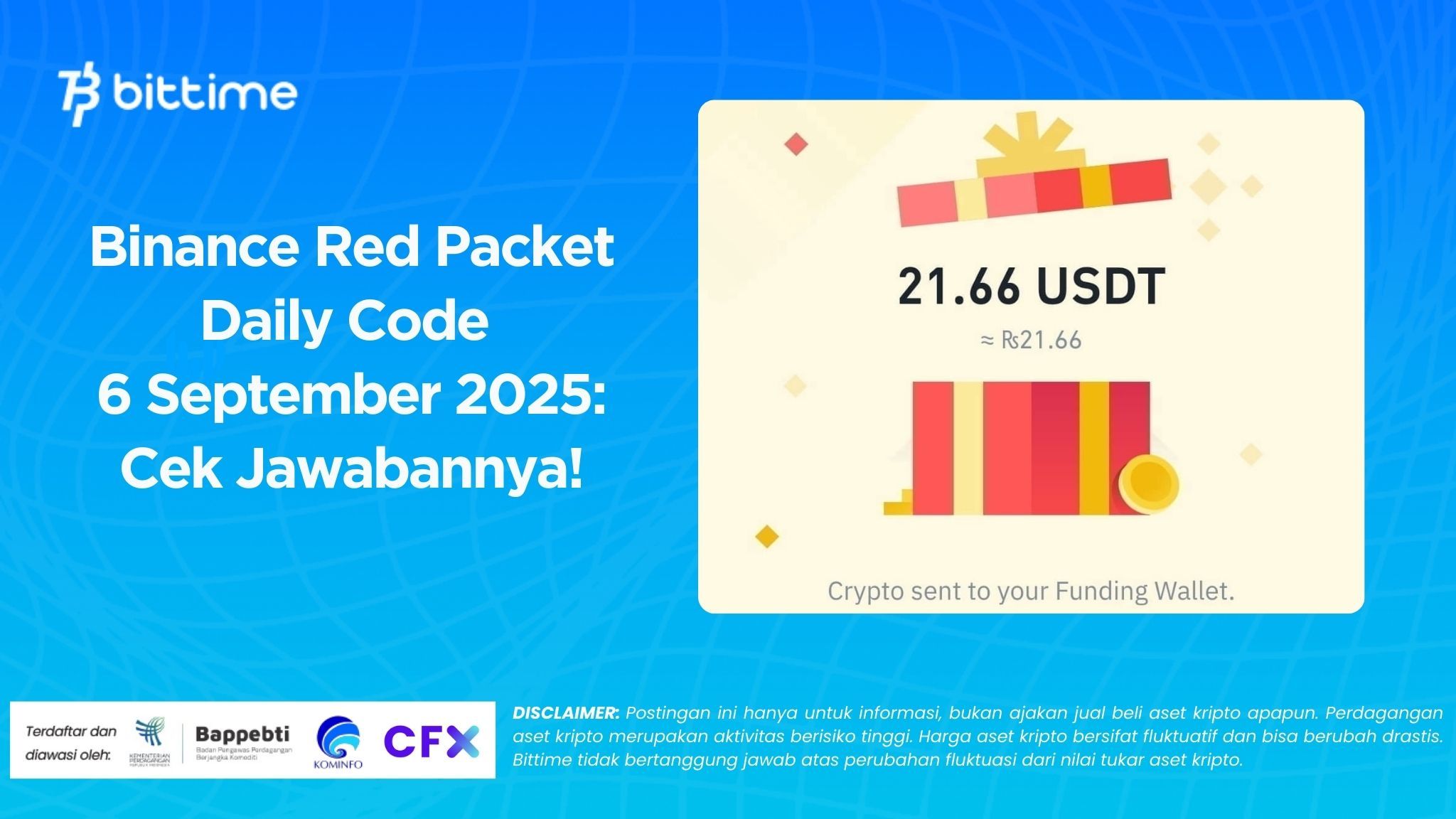 Binance Red Packet Daily Code 6 September 2025 Cek Jawabannya!