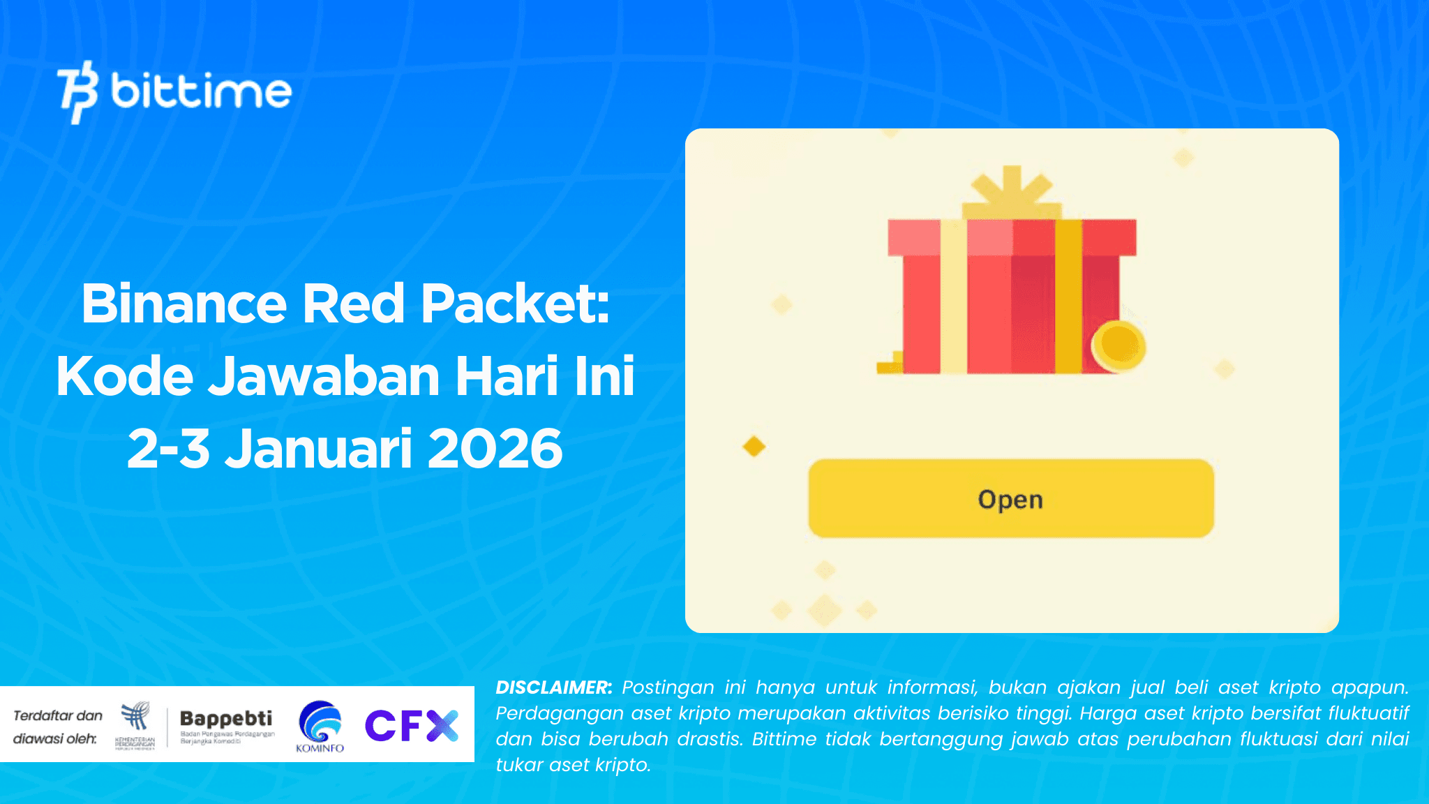 Binance Red Packet: Kode Jawaban Hari Ini 2-3 Januari 2026