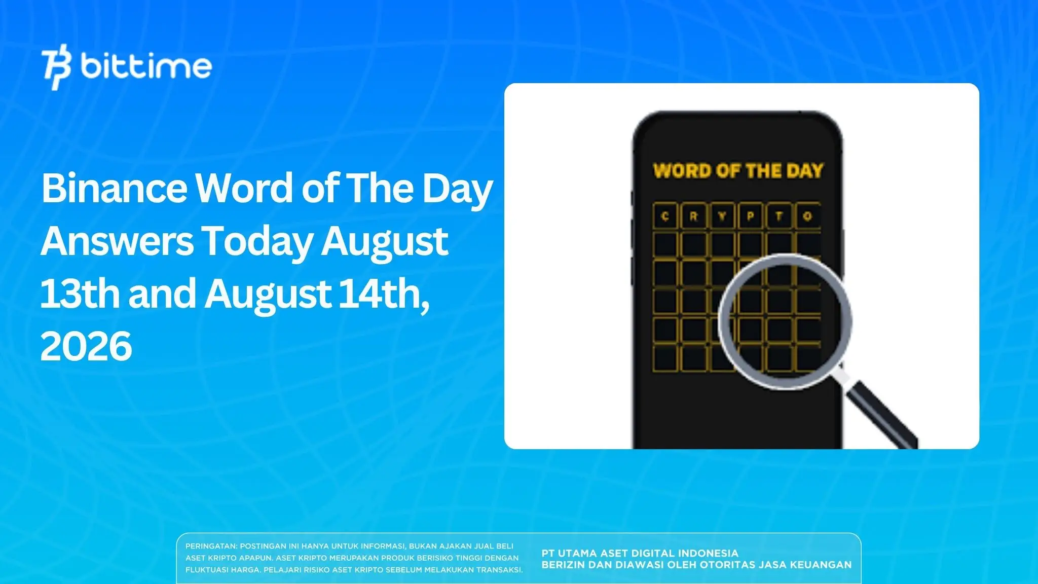Binance Word of The Day Answers Today August 13th and August 14th, 2026