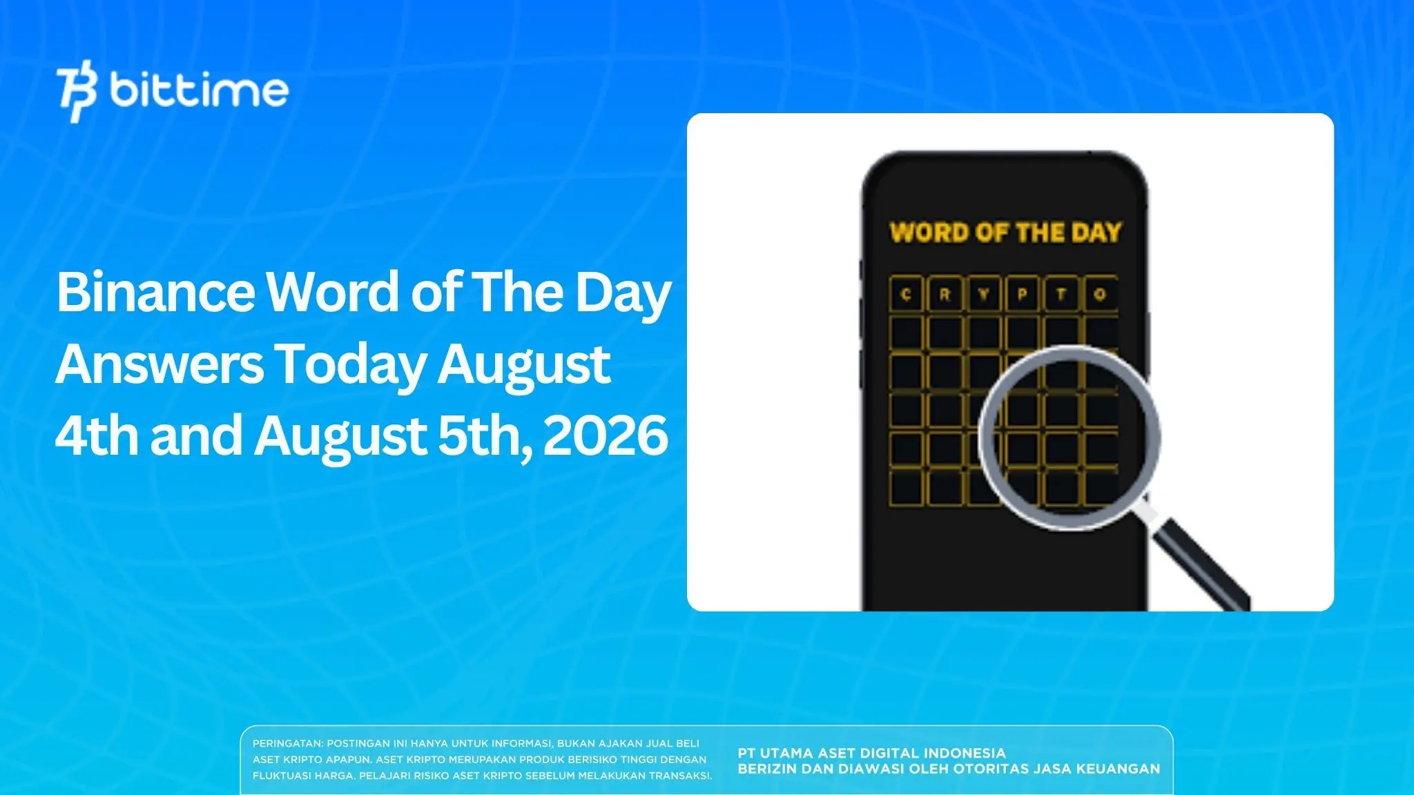 Binance Word of The Day Answers Today August 4th and August 5th, 2026