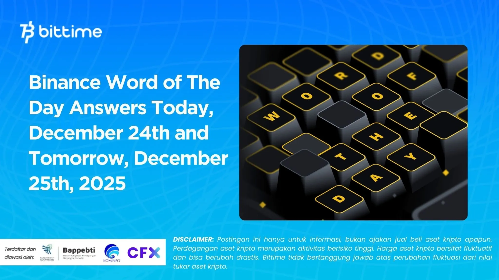 Binance Word of The Day Answers Today, December 24th and Tomorrow, December 25th, 2025