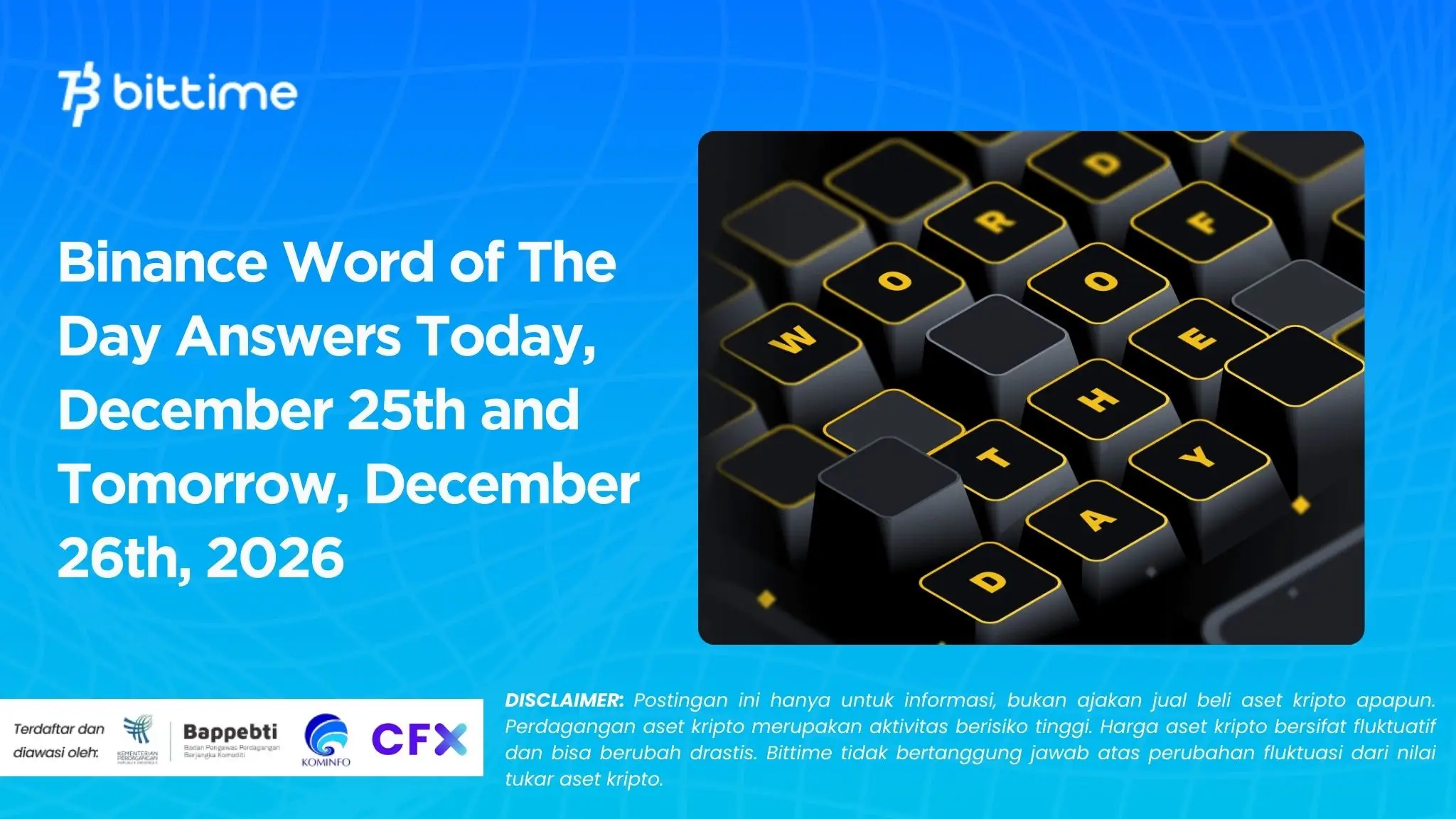 Binance Word of The Day Answers Today, December 25th and Tomorrow, December 26th, 2026