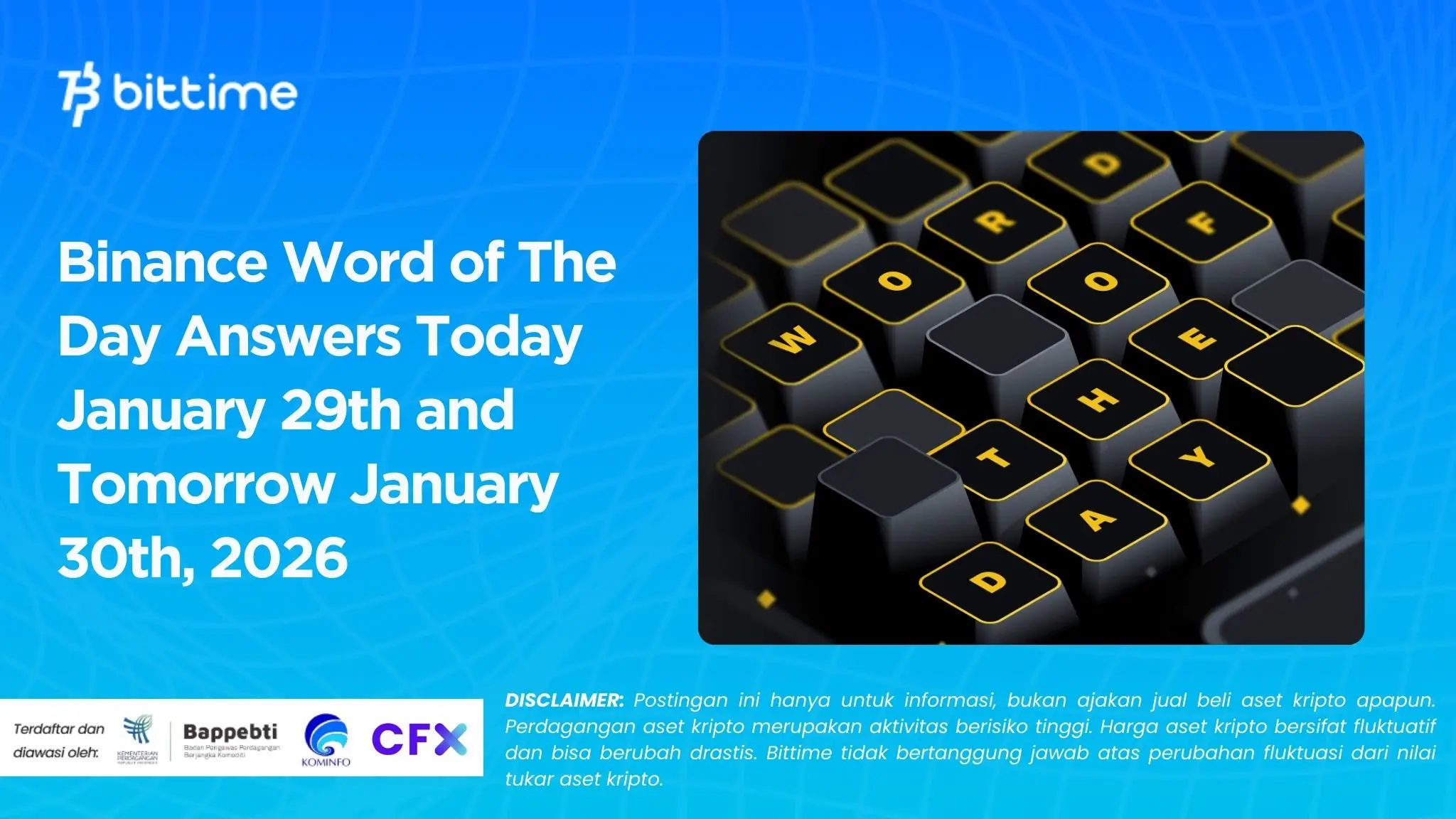 Binance Word of The Day Answers Today January 29th and Tomorrow January 30th, 2026