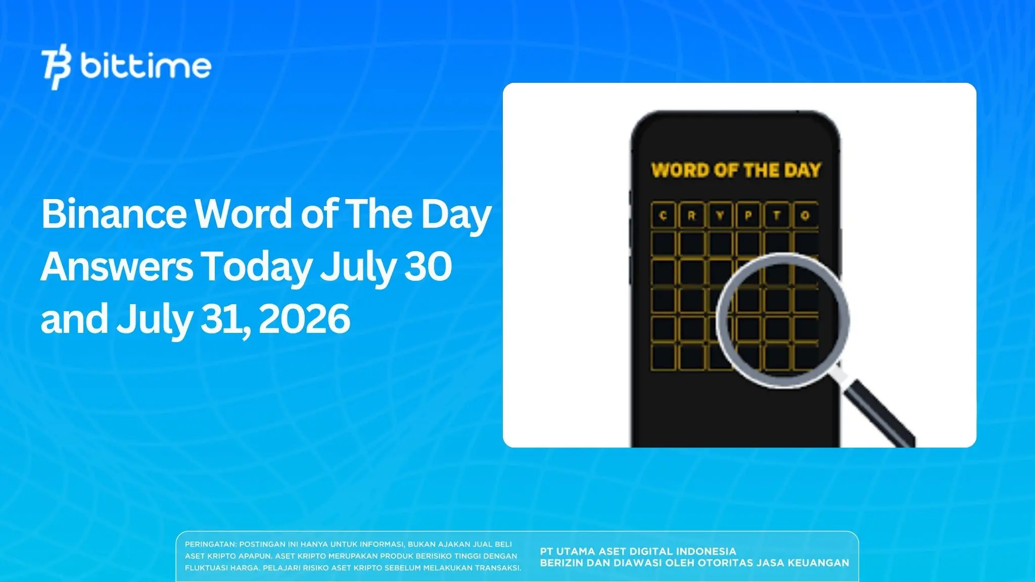 Binance Word of The Day Answers Today July 30 and July 31, 2026