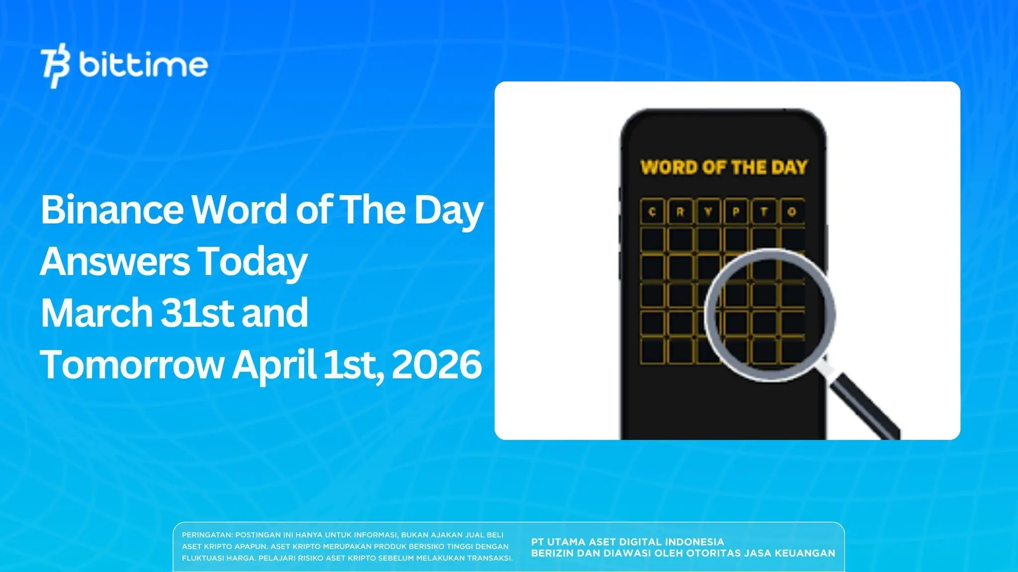 Binance Word of The Day Answers Today March 31st and Tomorrow April 1st, 2026