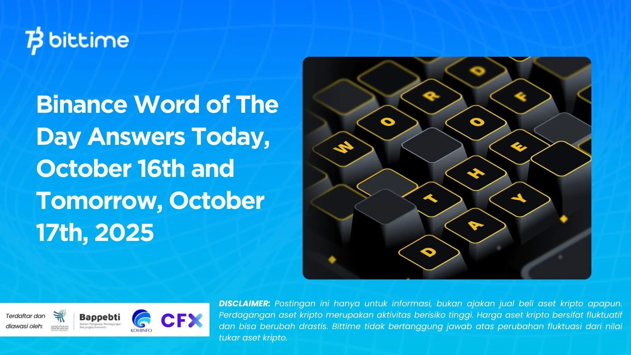 Binance Word of The Day Answers Today, October 16th and Tomorrow, October 17th, 2025.webp