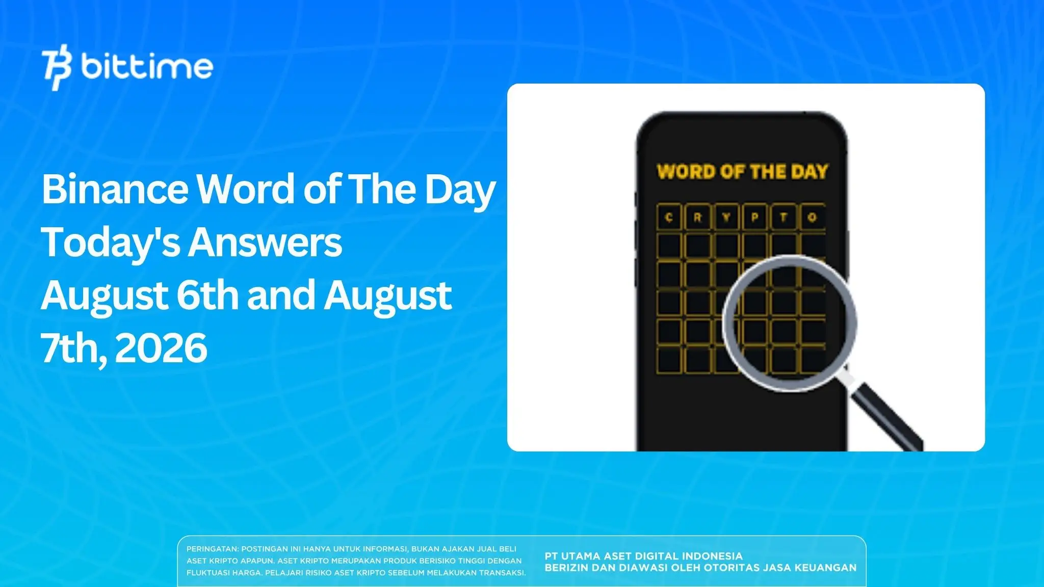 Binance Word of The Day Today's Answers August 6th and August 7th, 2026