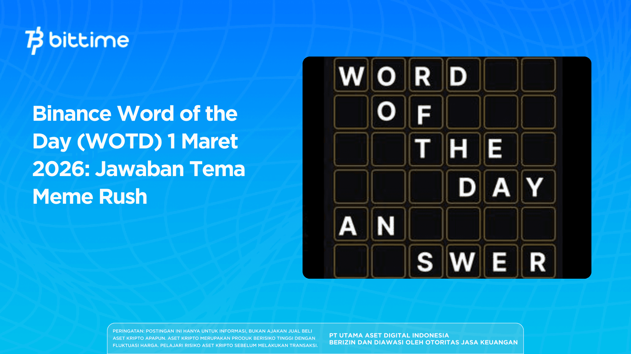 Binance Word of the Day (WOTD) 1 Maret 2026: Jawaban Tema Meme Rush