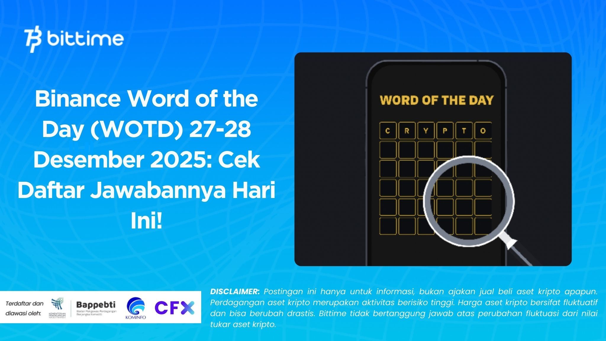 Binance Word of the Day (WOTD) 27-28 Desember 2025 Cek Daftar Jawabannya Hari Ini!