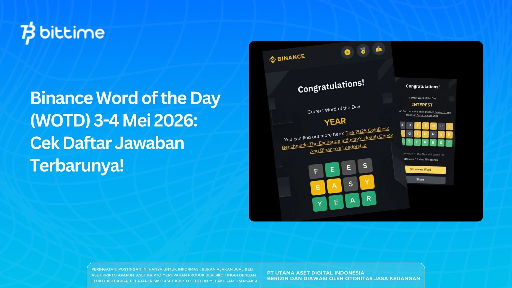 Binance Word of the Day (WOTD) 3-4 Mei 2026: Cek Daftar Jawaban Terbarunya!