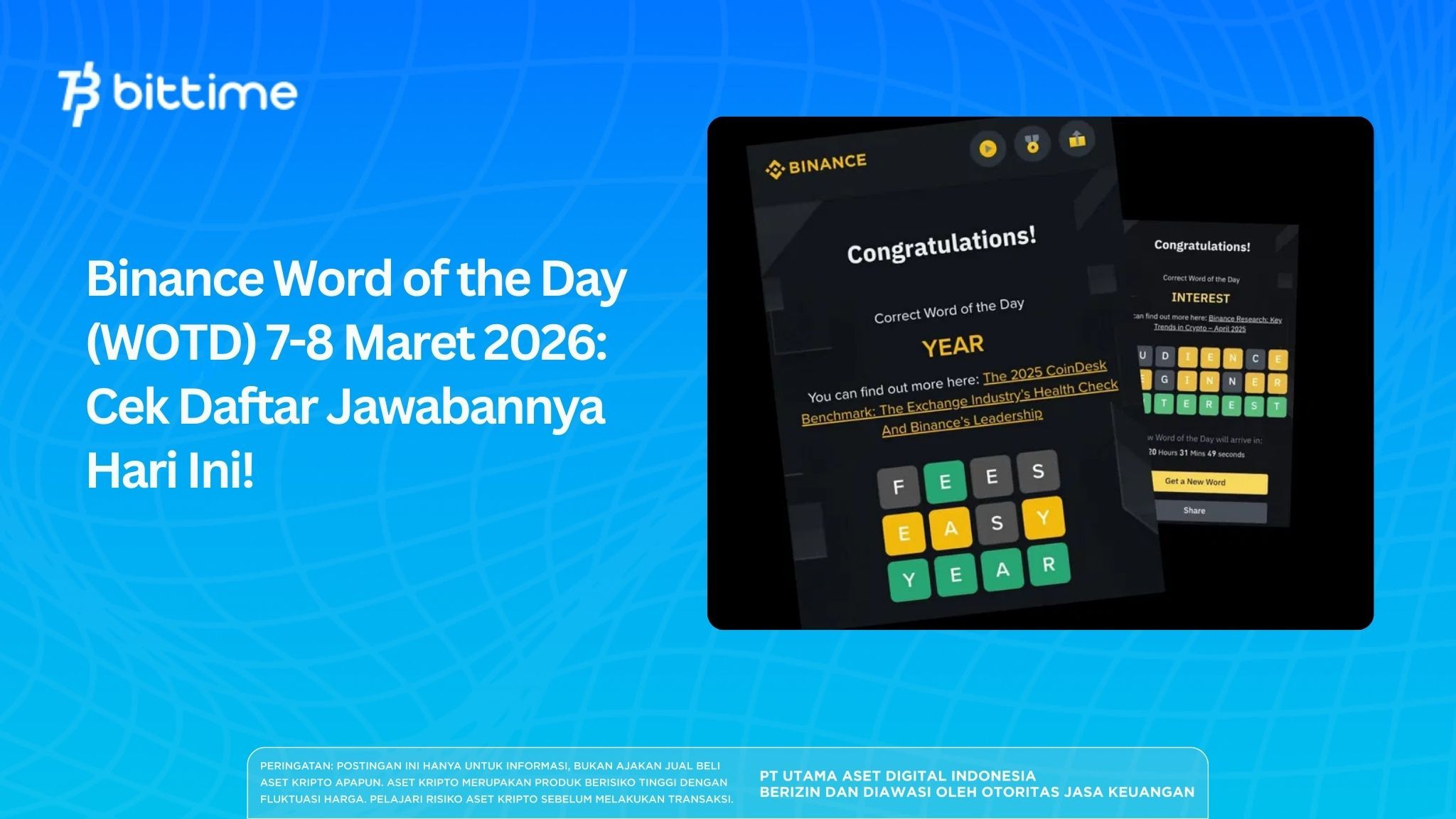Binance Word of the Day (WOTD) 7-8 Maret 2026: Cek Daftar Jawabannya Hari Ini!