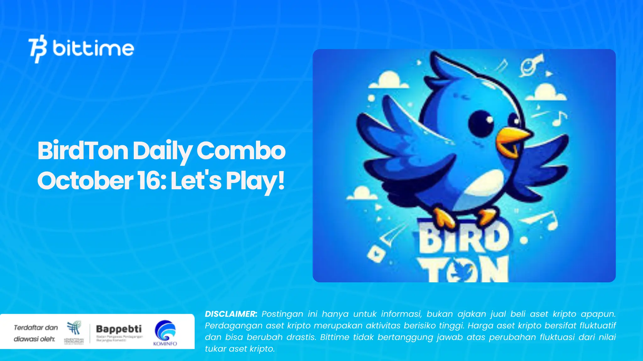 BirdTon Daily Combo October 16: Let's Play!