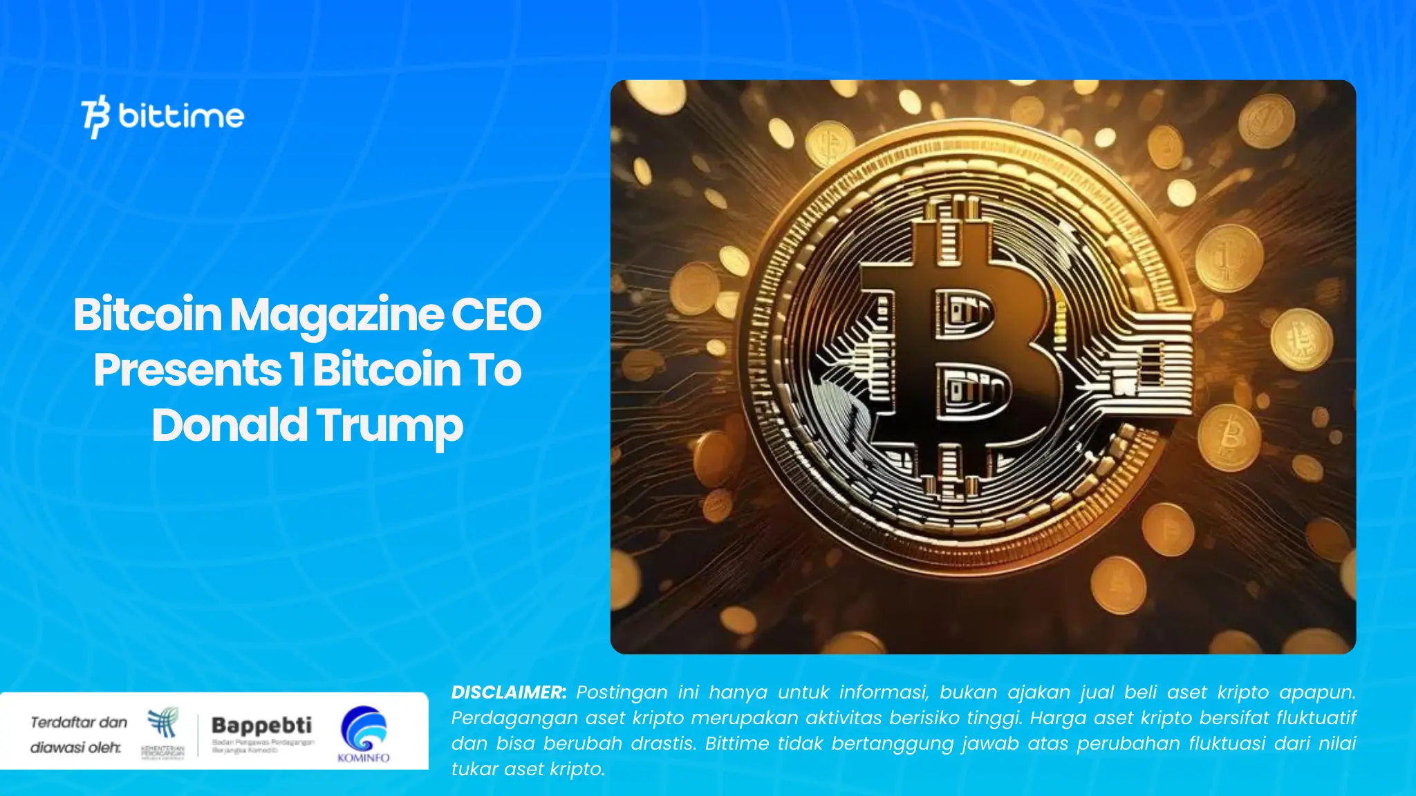 Bitcoin Magazine CEO Presents 1 Bitcoin To Donald Trump