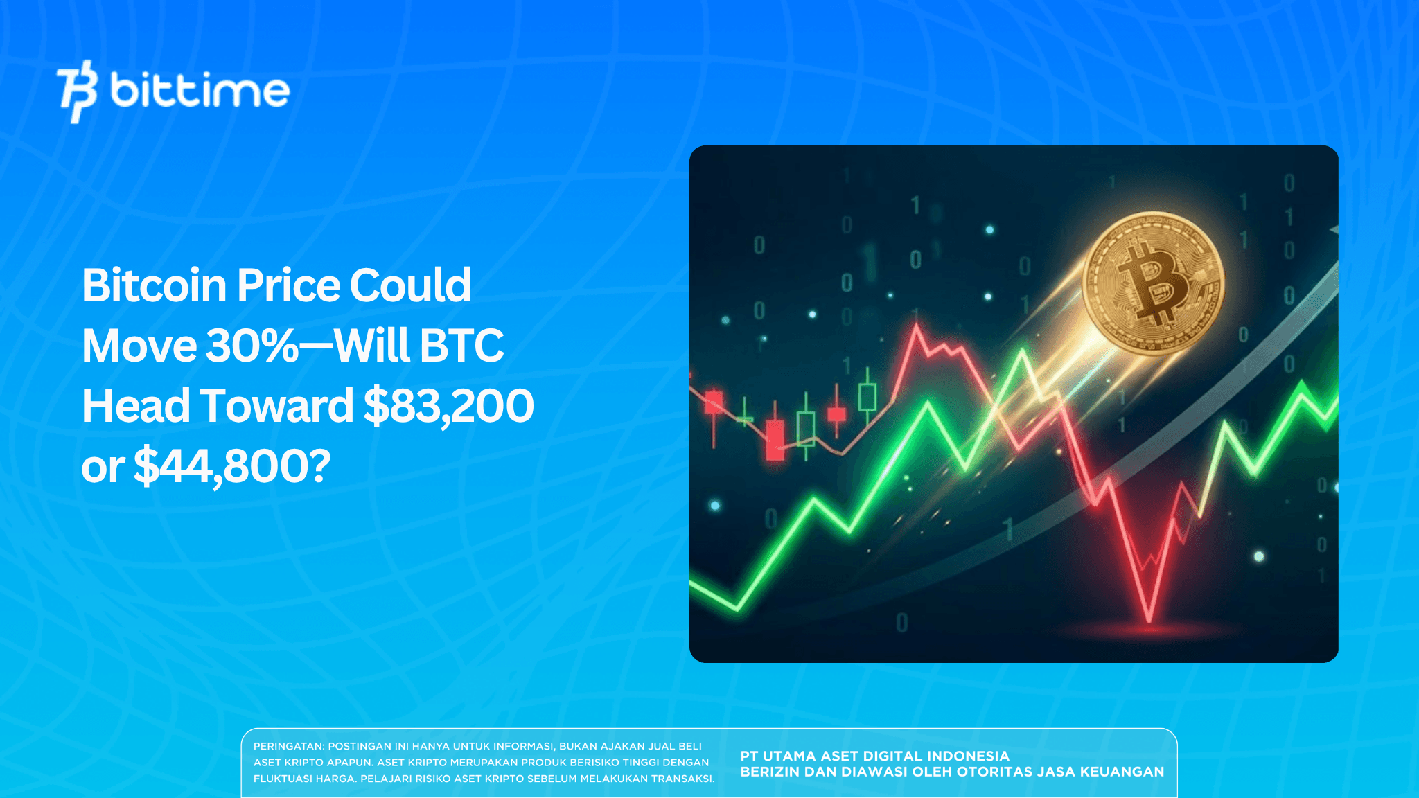 Bitcoin Price Could Move 30%—Will BTC Reach US$83,200 or Drop to US$44,800?