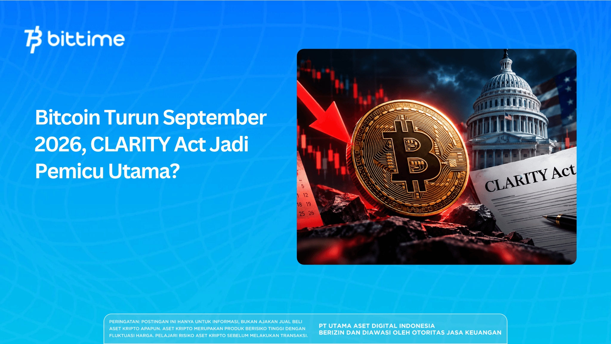 Bitcoin to Fall in September 2026—Is the CLARITY Act the Main Trigger?