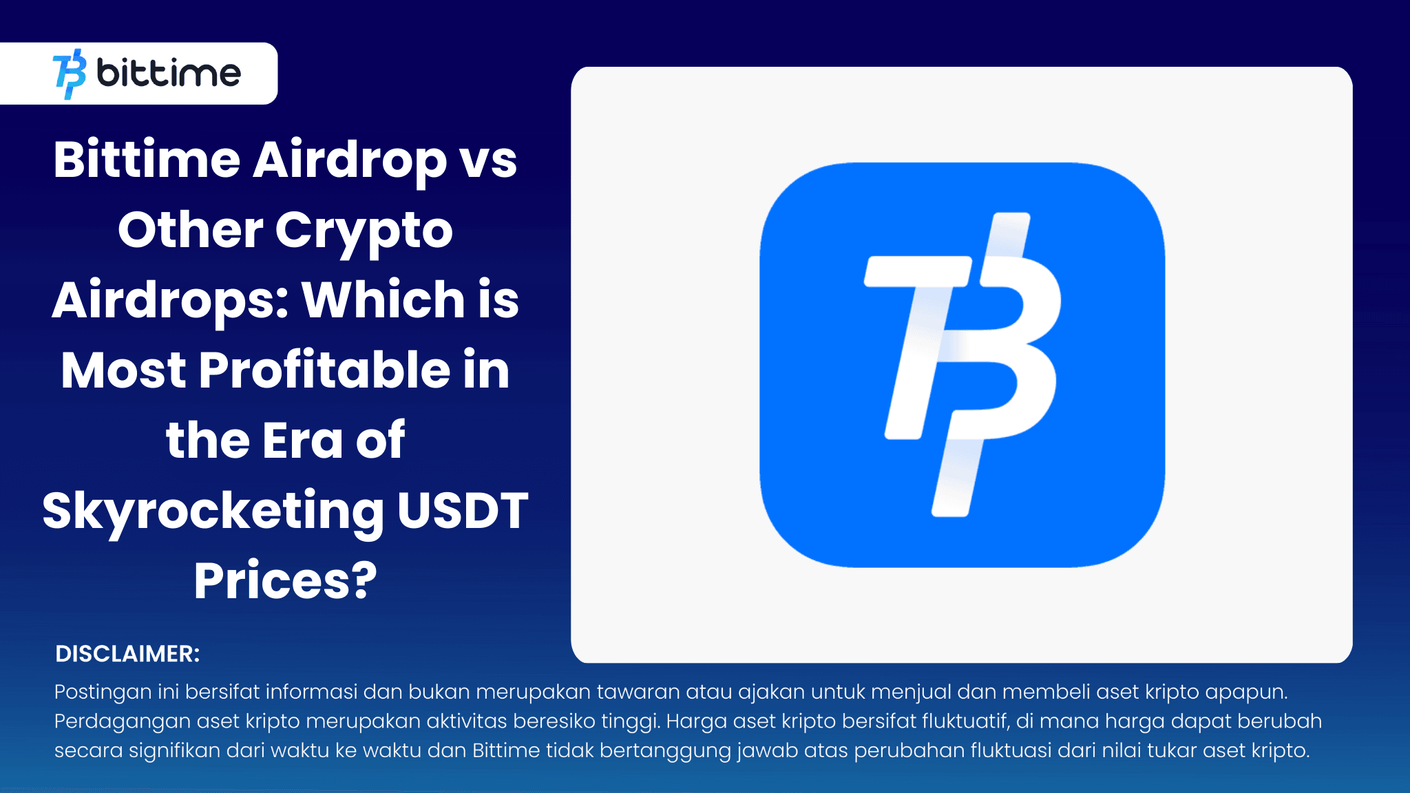 Bittime Airdrop vs Other Crypto Airdrops: Which is Most Profitable in the Era of Skyrocketing USDT Prices?