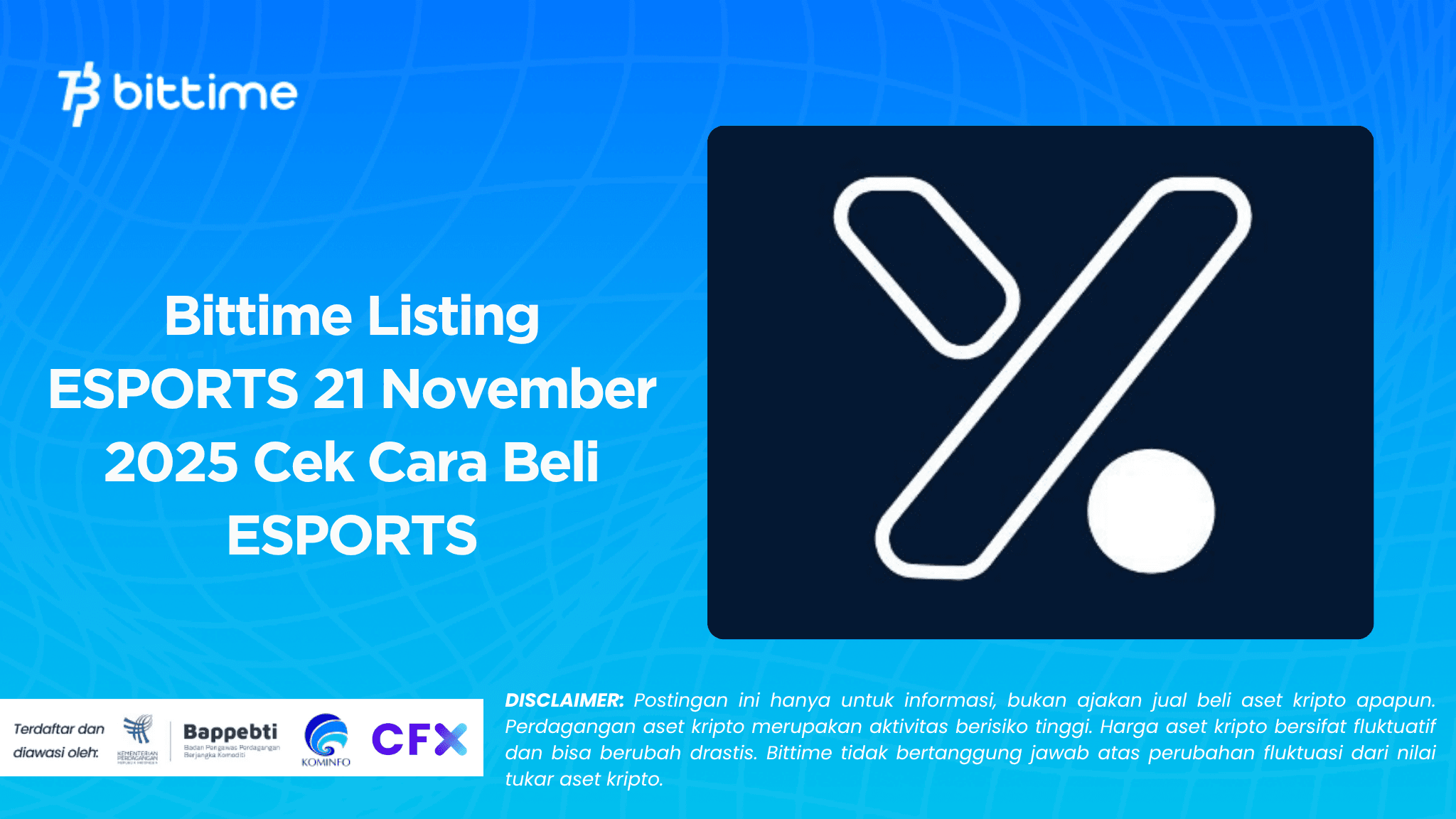 Bittime Listing ESPORTS November 21, 2025 Check How to Buy ESPORTS