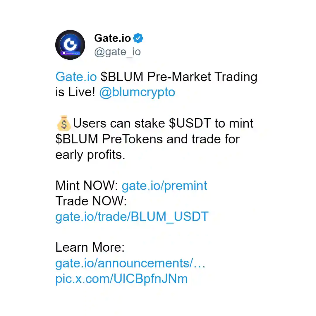 Blum Pre-Market Listing di Gate.io - x 2.webp
