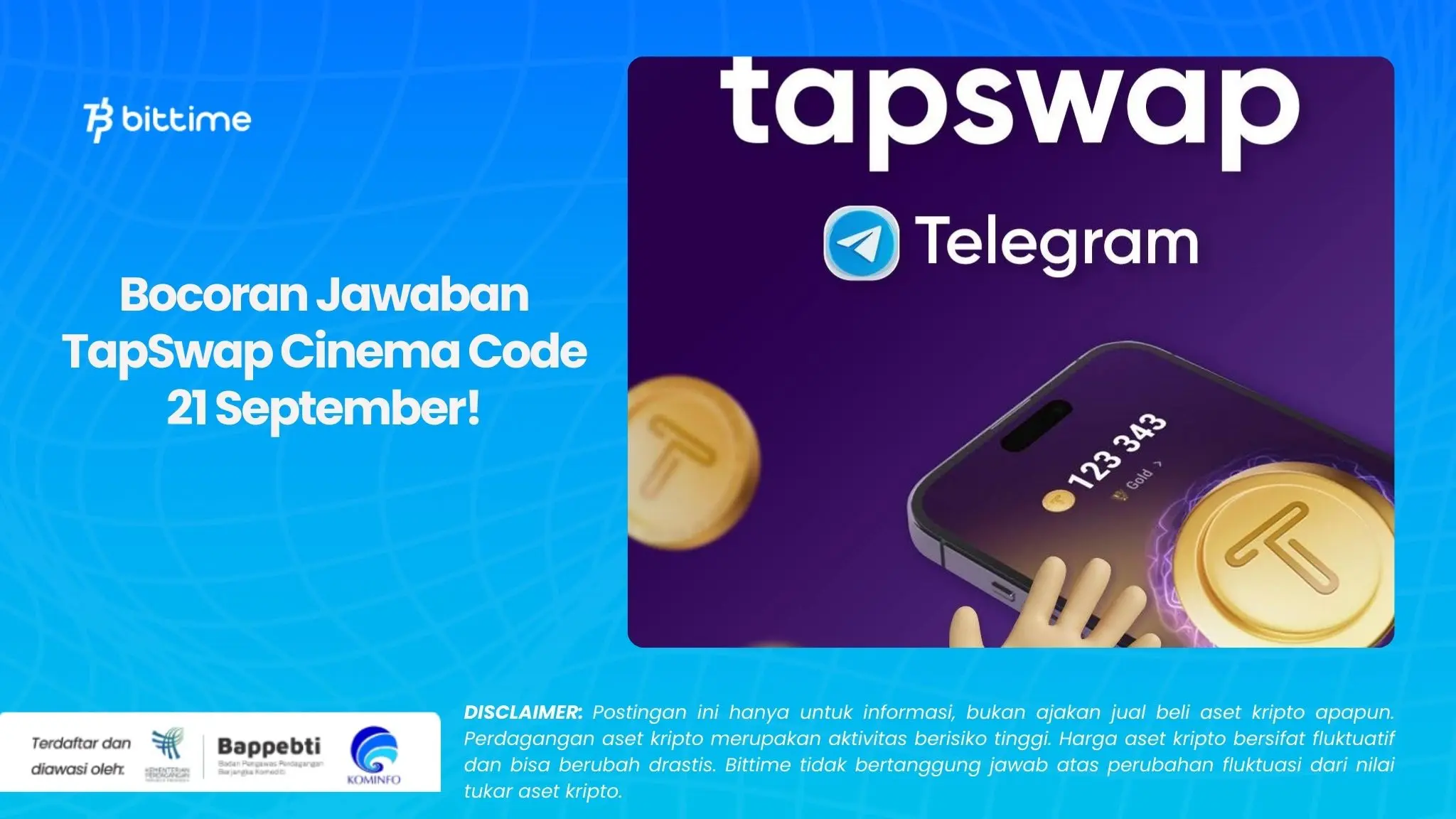 Bocoran Jawaban TapSwap Cinema Code 21 September!.webp