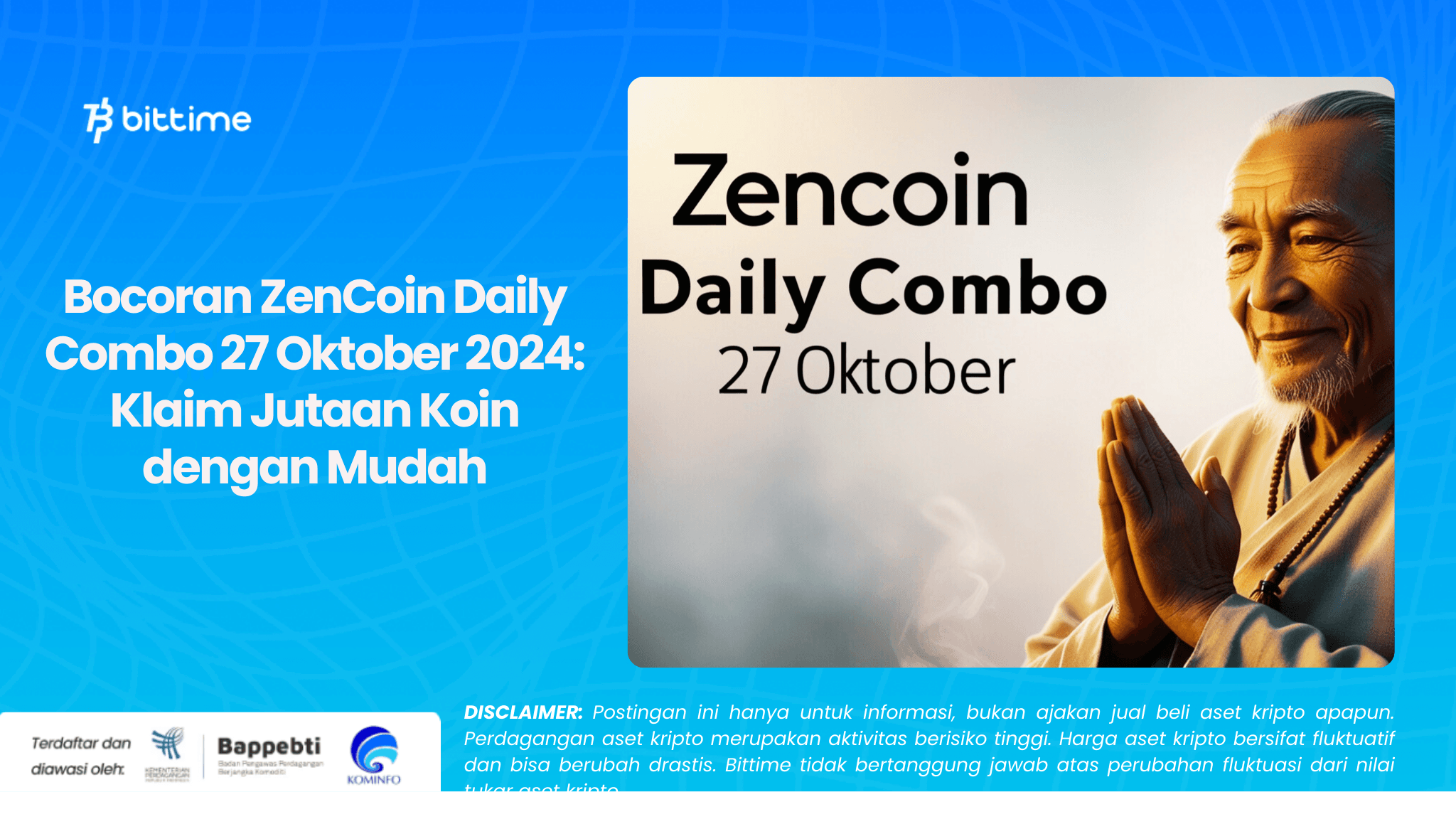 Bocoran ZenCoin Daily Combo 27 Oktober 2024: Klaim Jutaan Koin dengan Mudah