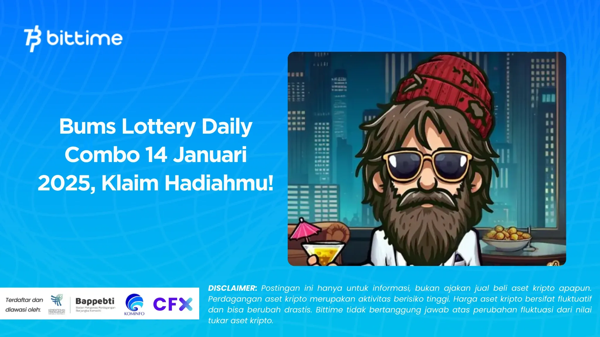 Bums Lottery Daily Combo 14 Januari 2025, Klaim Hadiahmu!