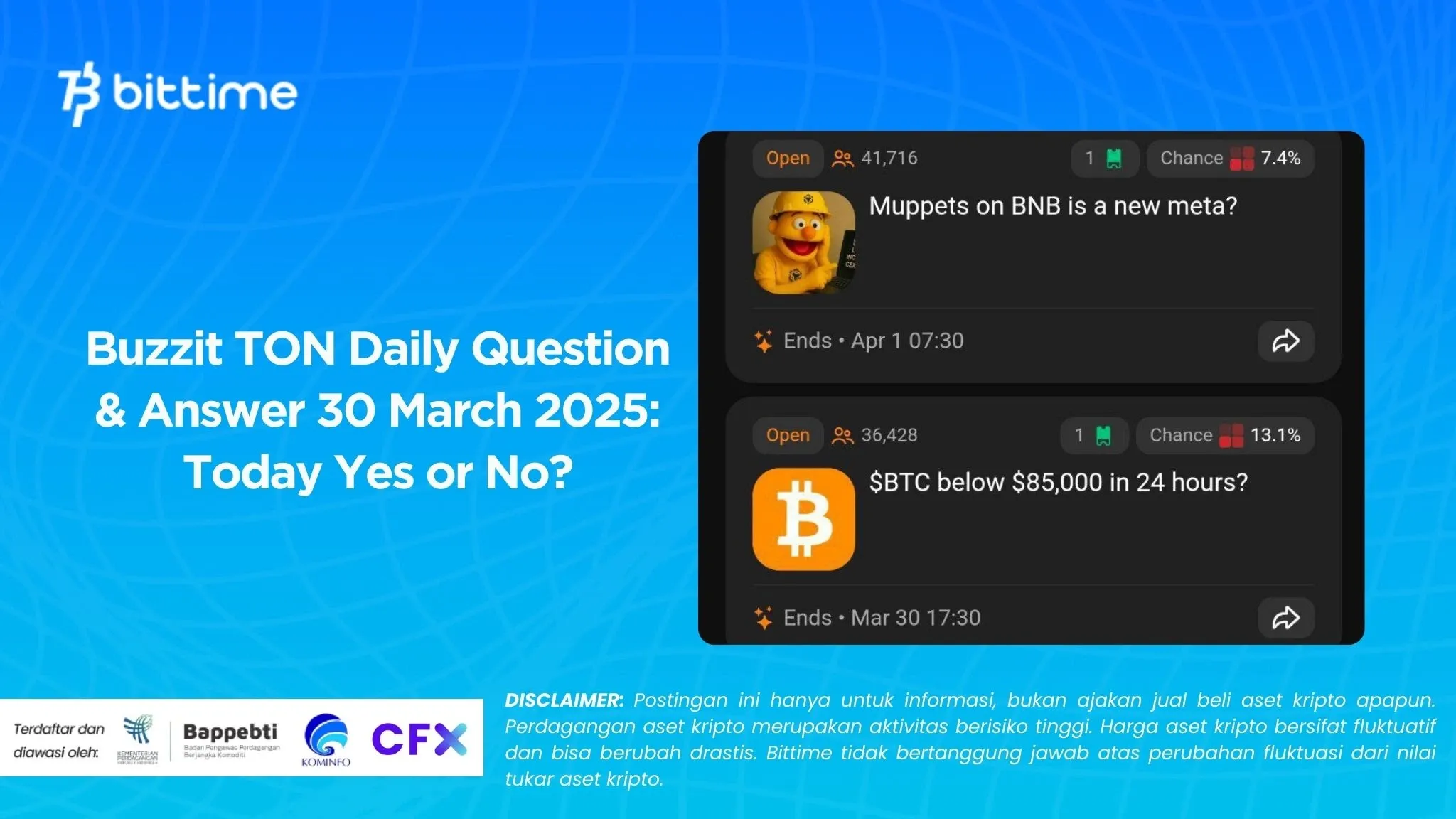 Buzzit TON Daily Question & Answer 30 March 2025: Today Yes or No?