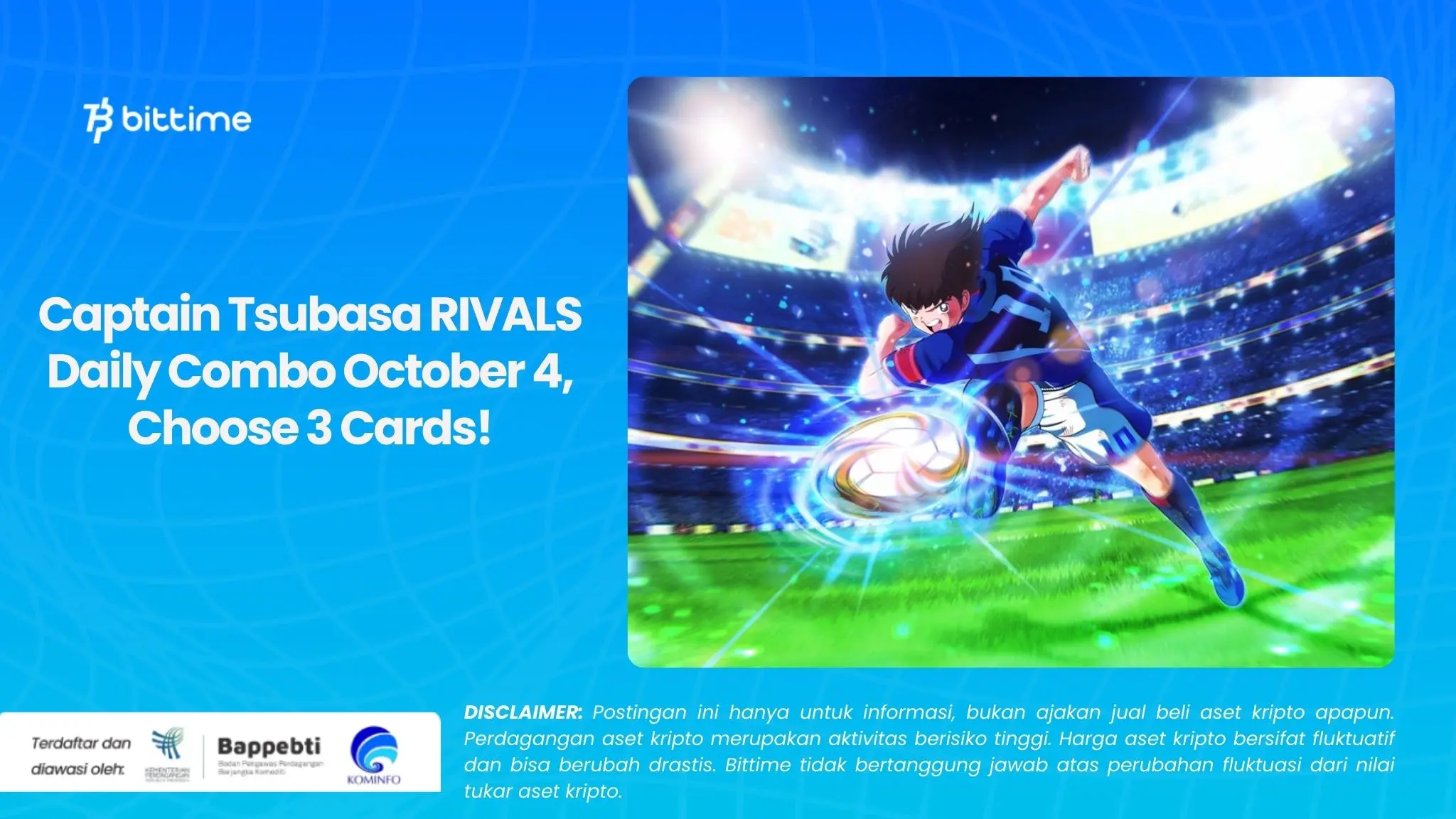 Captain Tsubasa RIVALS Daily Combo October 4, Choose 3 Cards!.webp