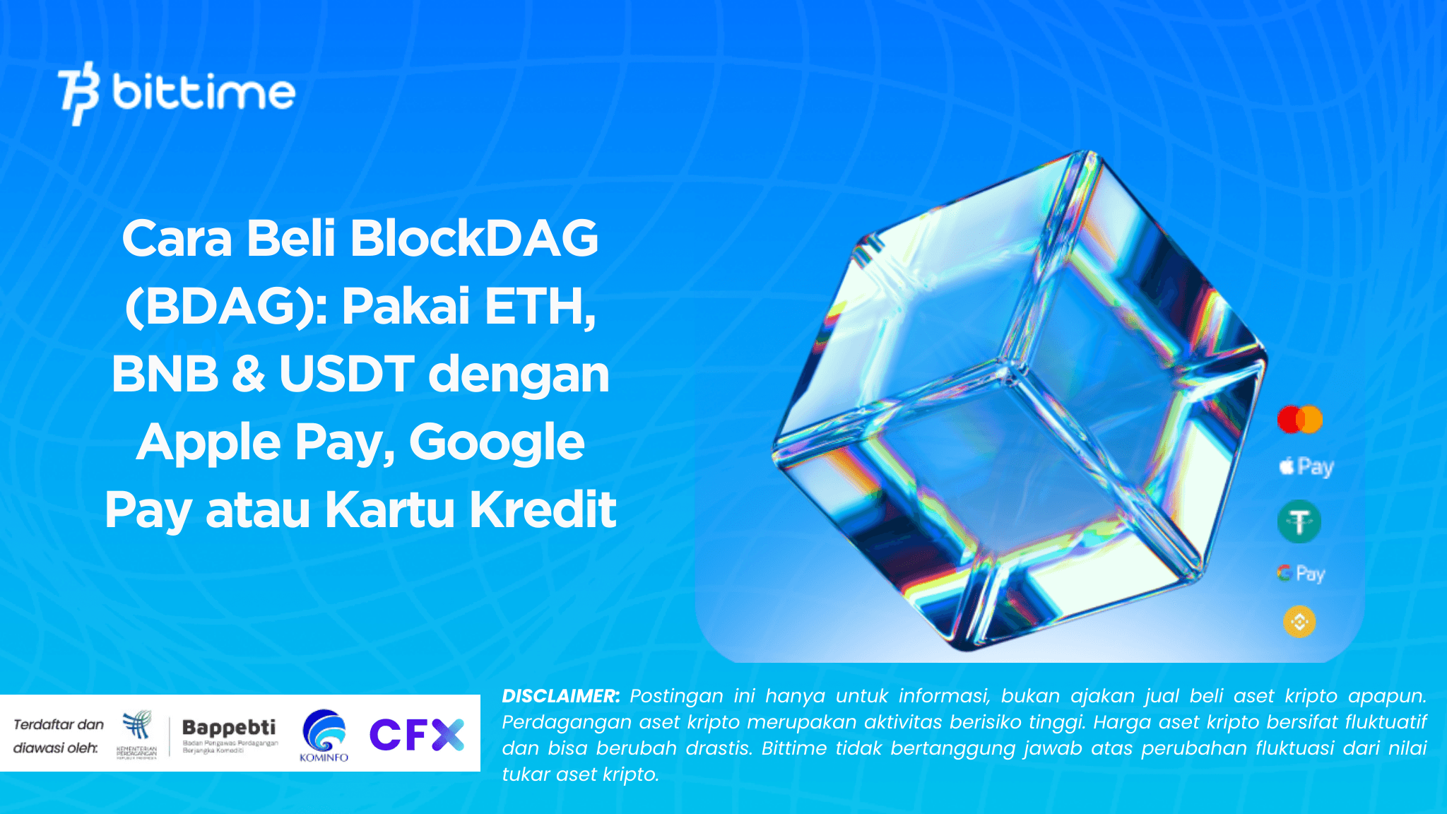 Cara Beli BlockDAG (BDAG) Pakai ETH, BNB & USDT dengan Apple Pay, Google Pay atau Kartu Kredit