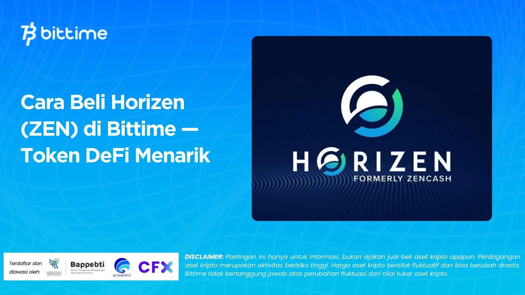 Cara Beli Horizen (ZEN) di Bittime — Token DeFi Menarik.webp