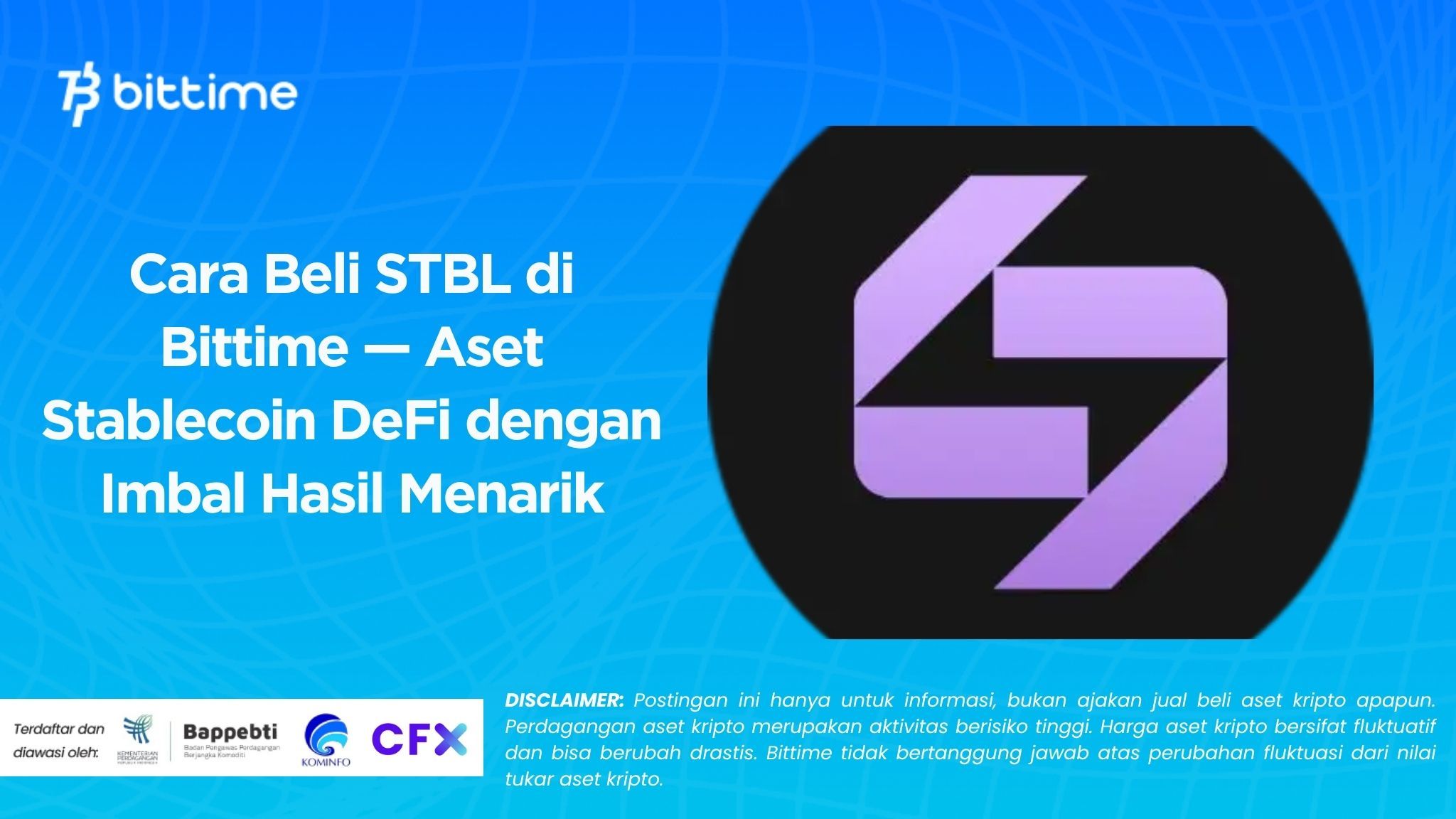 Cara Beli STBL di Bittime — Aset Stablecoin DeFi dengan Imbal Hasil Menarik.