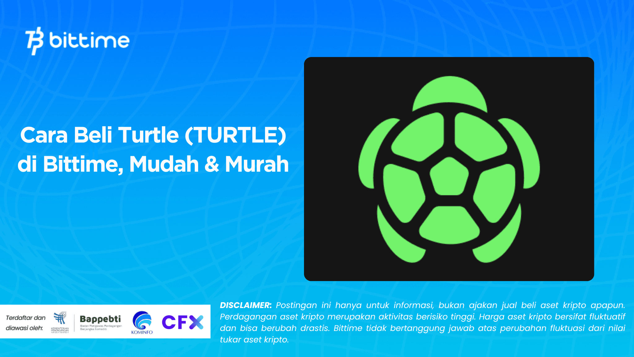 Cara Beli Turtle (TURTLE) di Bittime, Mudah & Murah