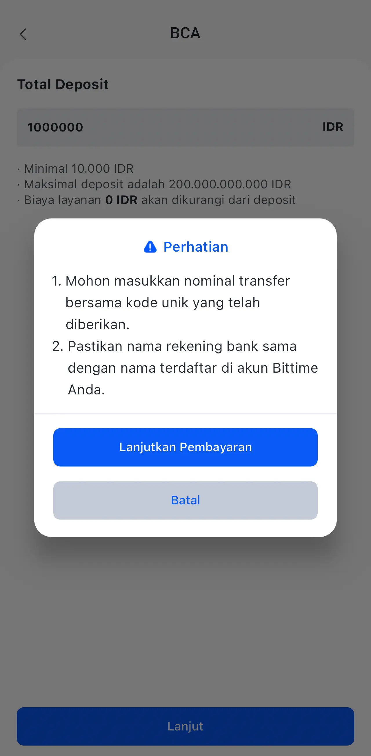 Cara Beli USDT dengan Bank BCA Panduan Lengkap Deposit dan Transaksi di Bittime - 4.webp