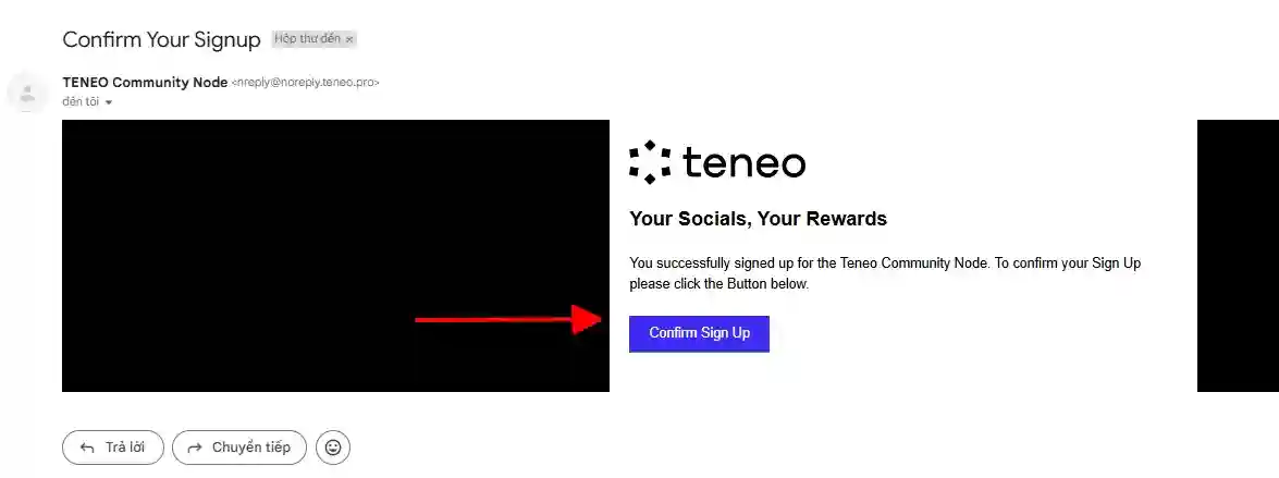 Cara Bermain Teneo Airdrop - confirm signup.webp