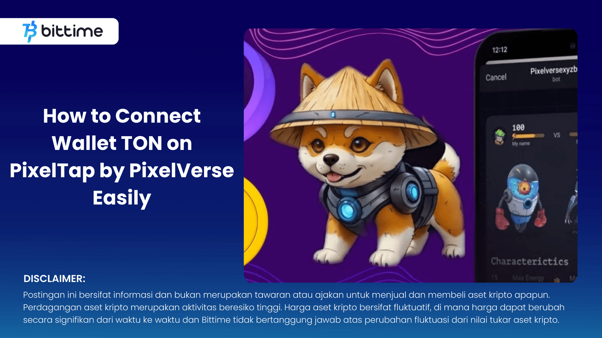 Cara Connect Wallet TON di PixelTap by PixelVerse