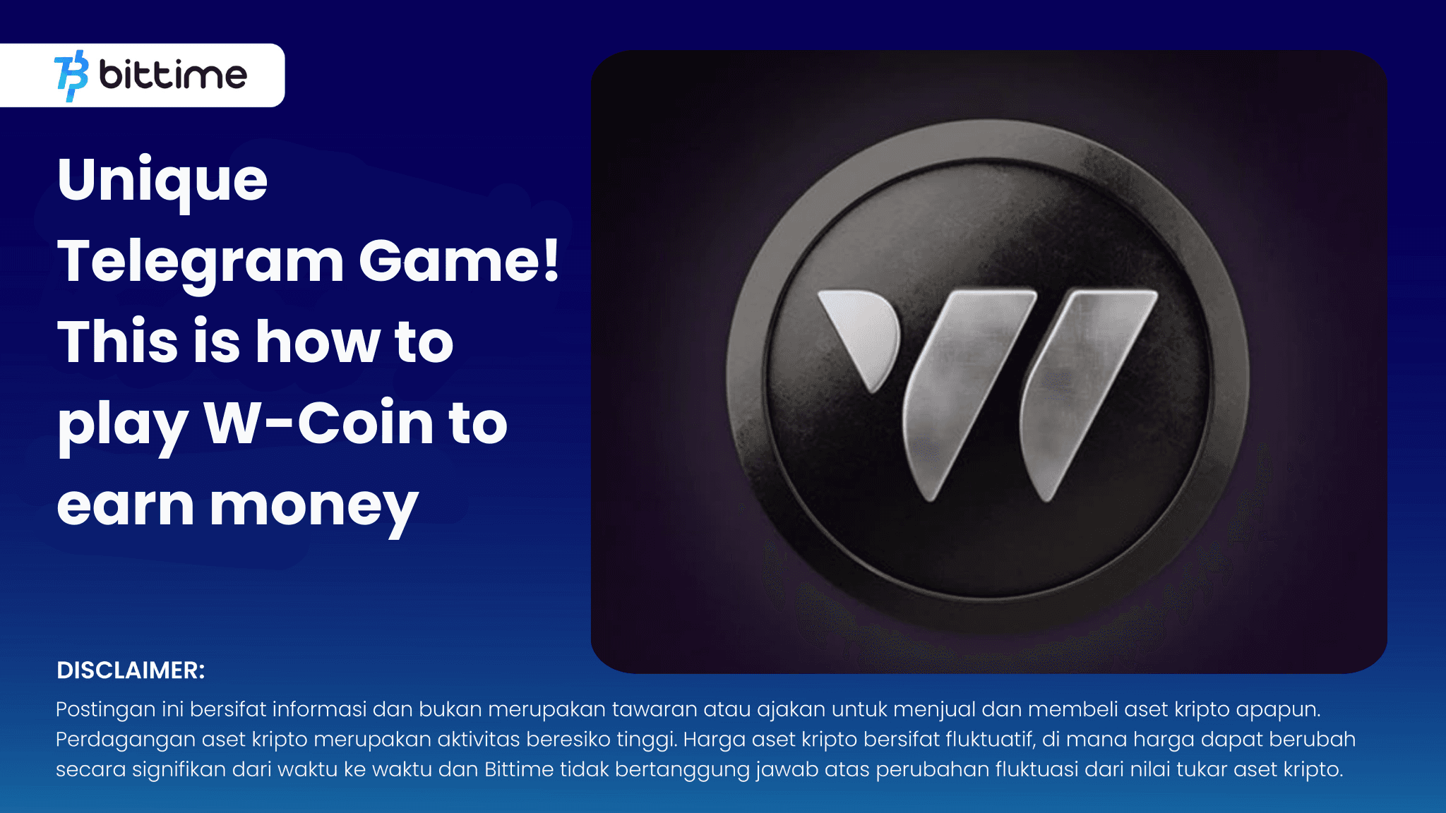 Unique Telegram Game! This is how to play W-Coin to earn money