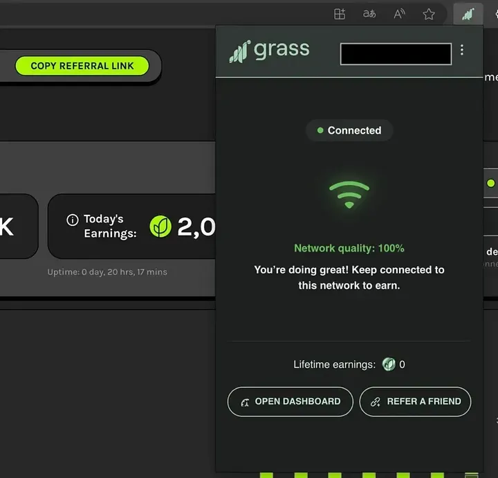 Cara Pasang GRASS Extension Buat Dapetin Koin $GRASS - Network Quality.webp