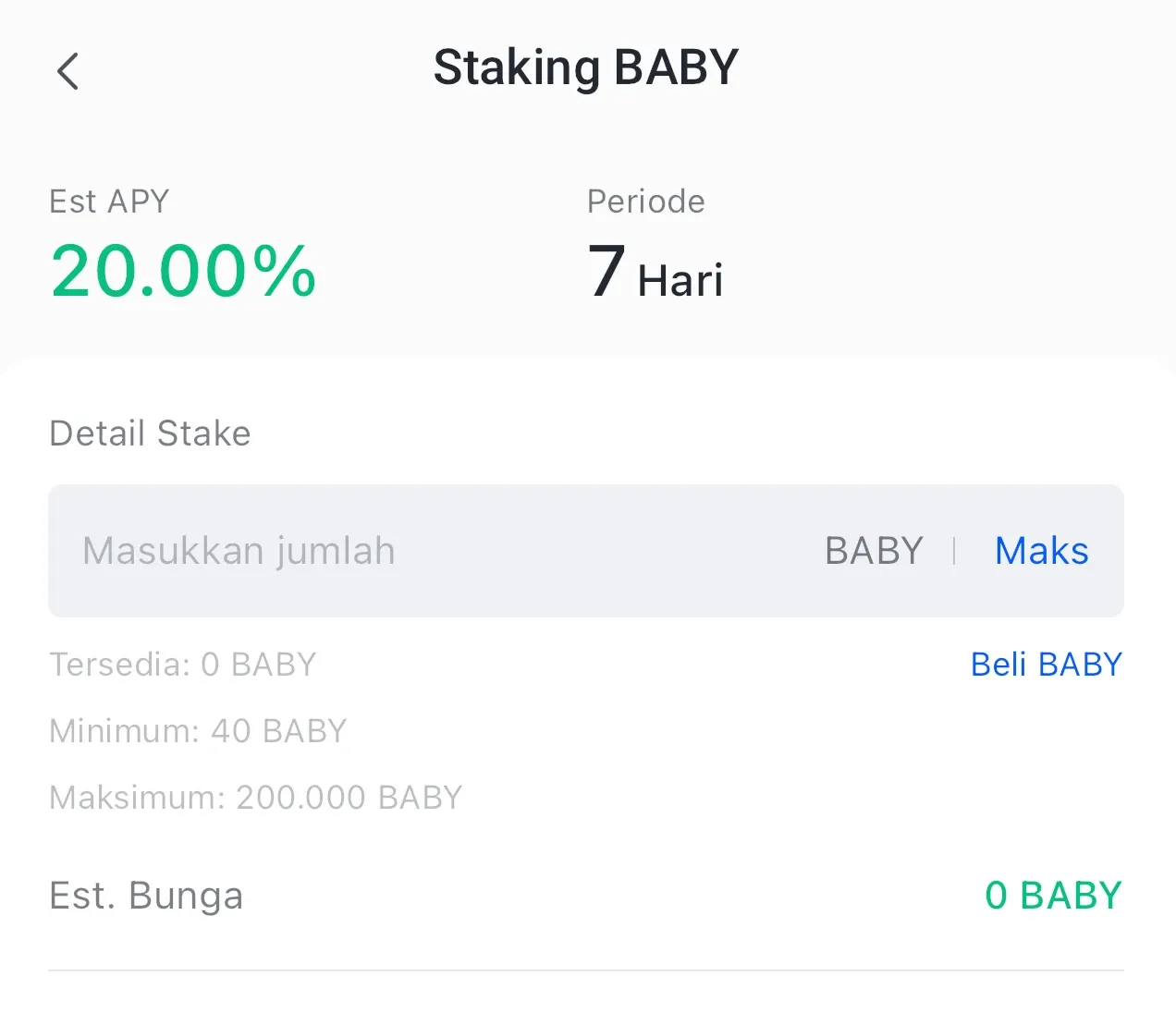 Cara Staking BABY di Bittime dalam 4 Langkah Mudah - BABY.webp