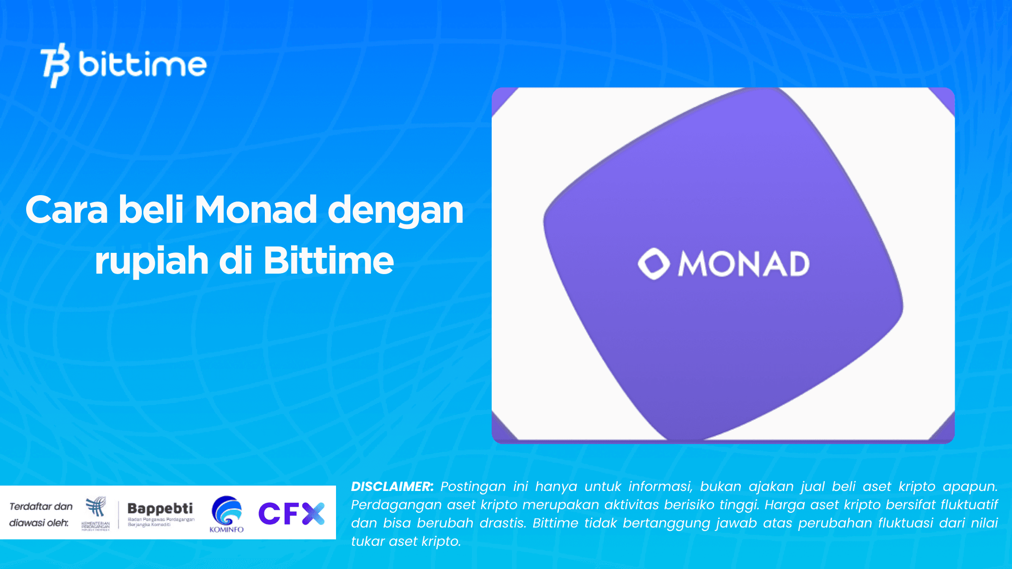 Cara Beli Monad dengan Rupiah di Bittime