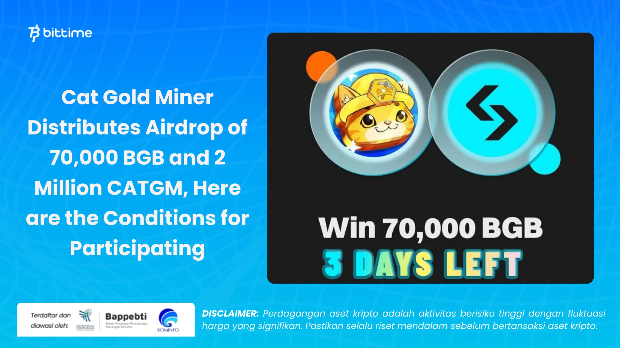 Cat Gold Miner Bagikan Airdrop - Bittime