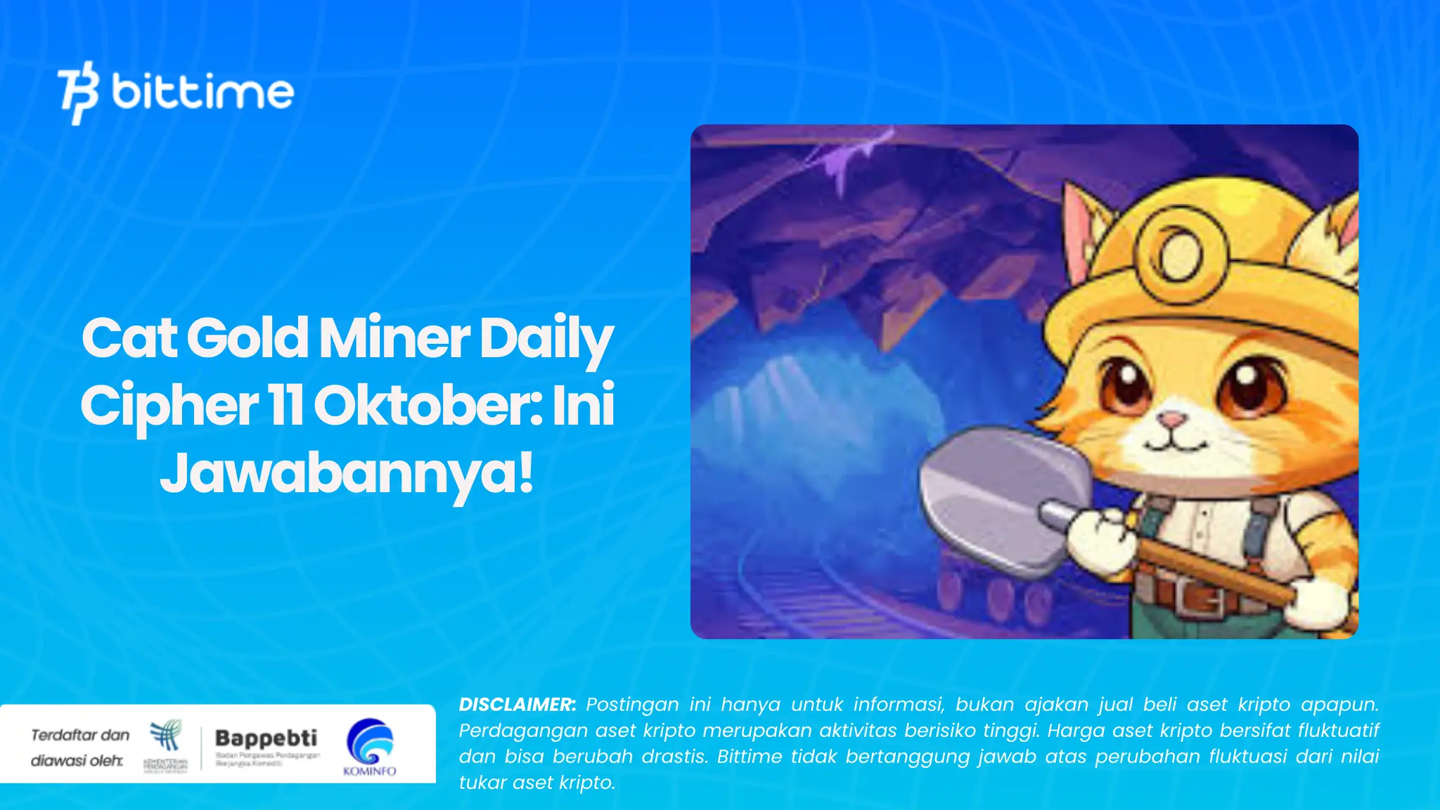 Cat Gold Miner Daily Cipher 11 Oktober: Ini Jawabannya!