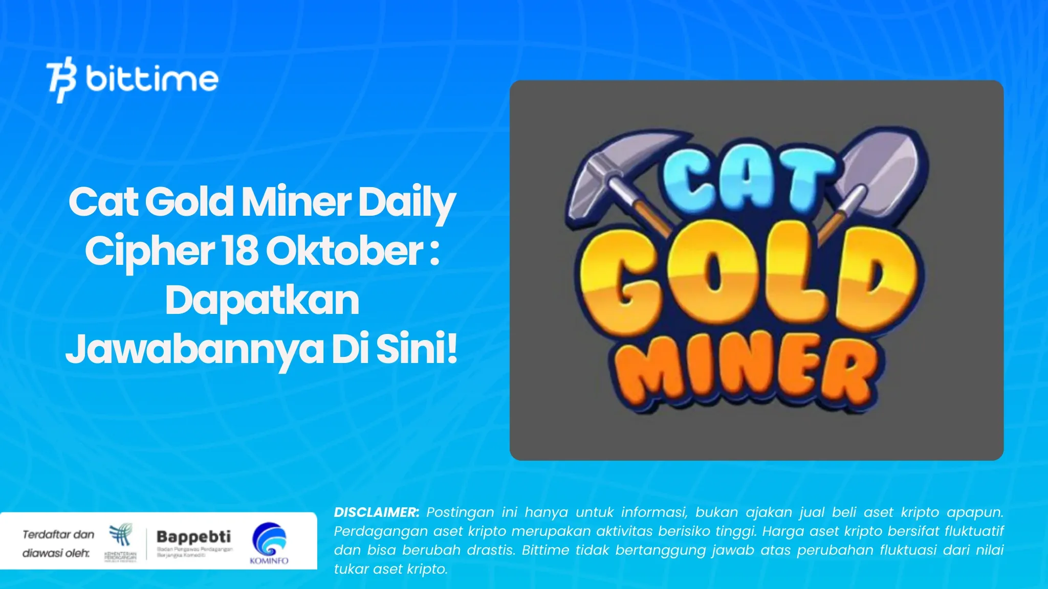 Cat Gold Miner Daily Cipher 18 Oktober  Dapatkan Jawabannya Di Sini!.webp