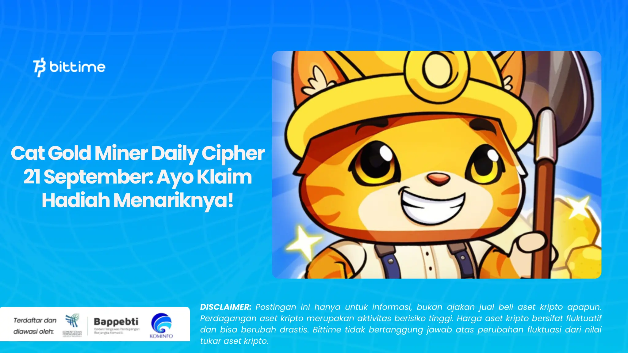 Cat Gold Miner Daily Cipher 21 September: Ayo Klaim Hadiah Menariknya!