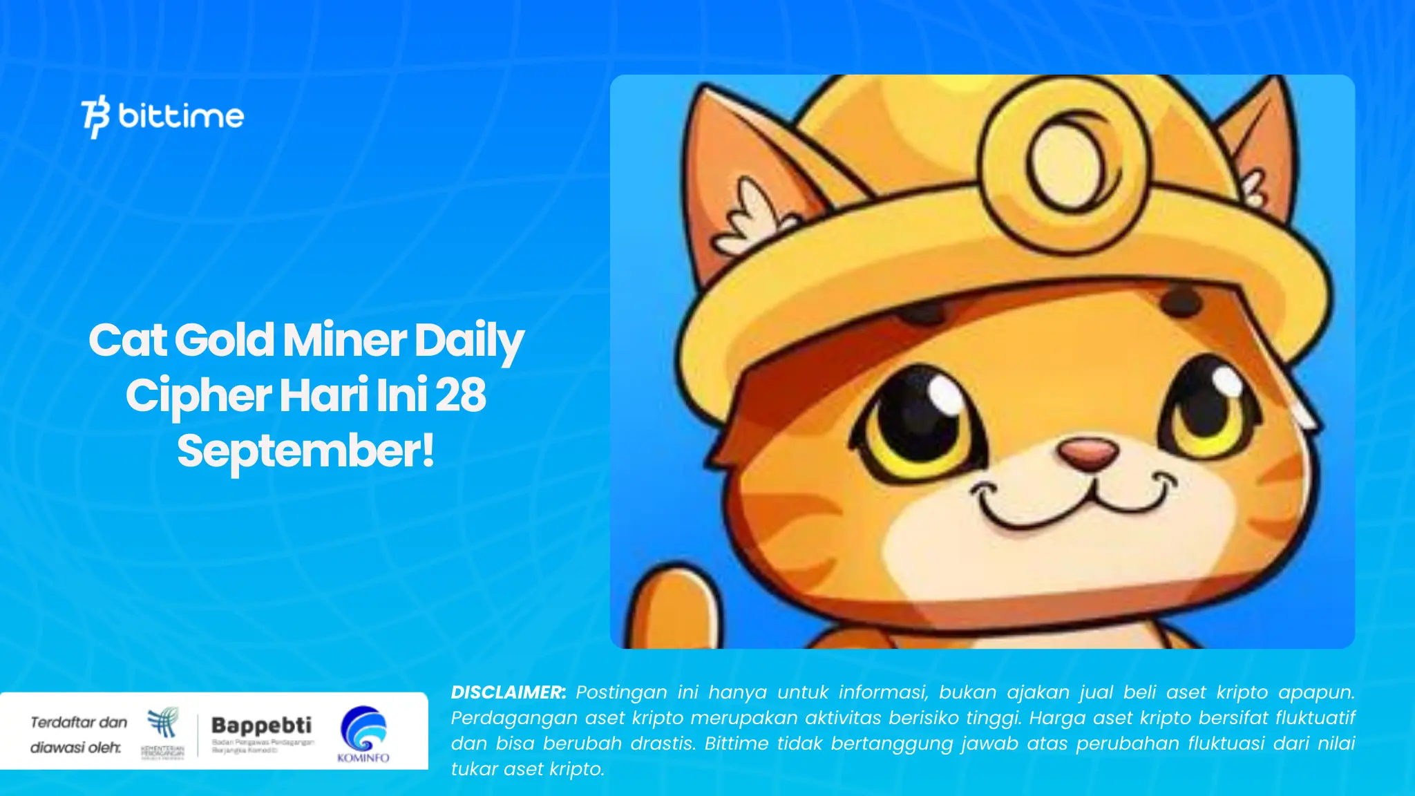 Cat Gold Miner Daily Cipher Hari Ini 28 September!