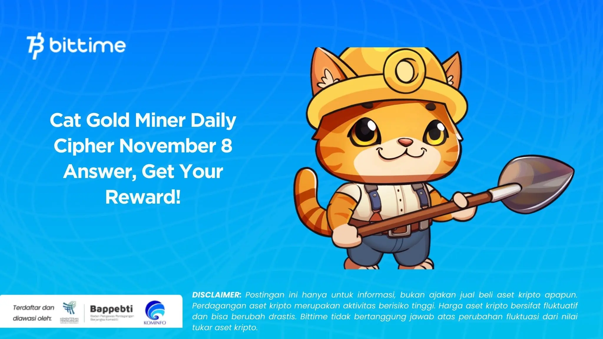 Cat Gold Miner Daily Cipher November 8 Answer, Get Your Reward!.webp