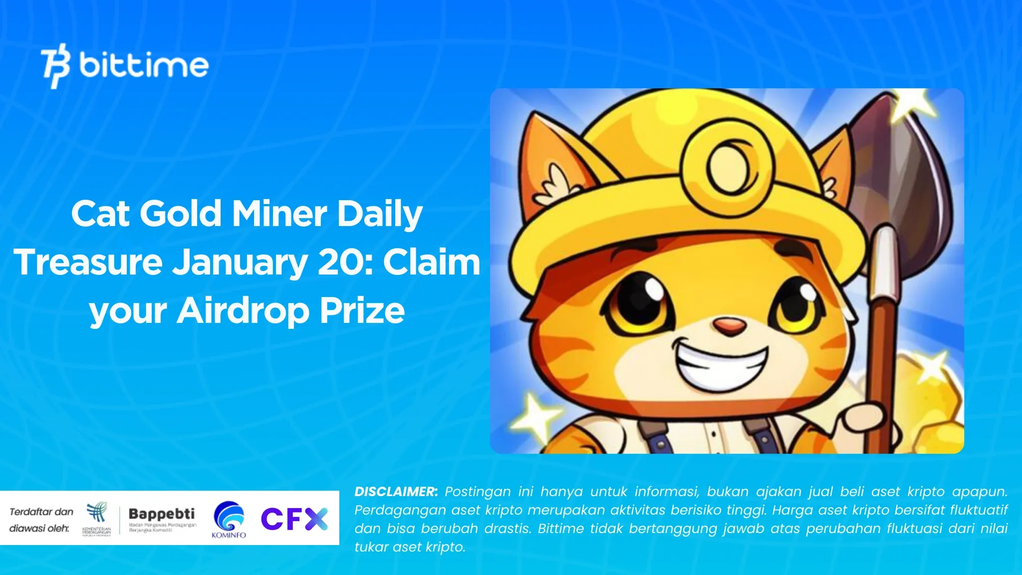 Cat Gold Miner Daily Treasure January 20: Claim your Airdrop Prize