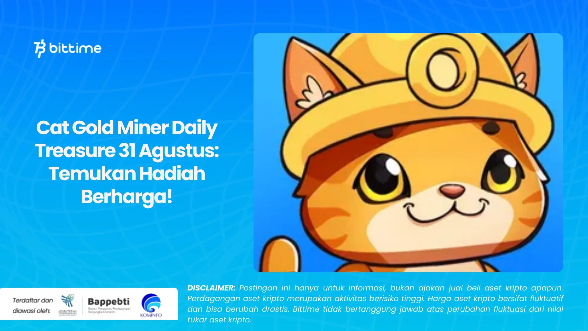 Cat Gold Miner Daily Treasure 31 Agustus Temukan Hadiah Berharga!